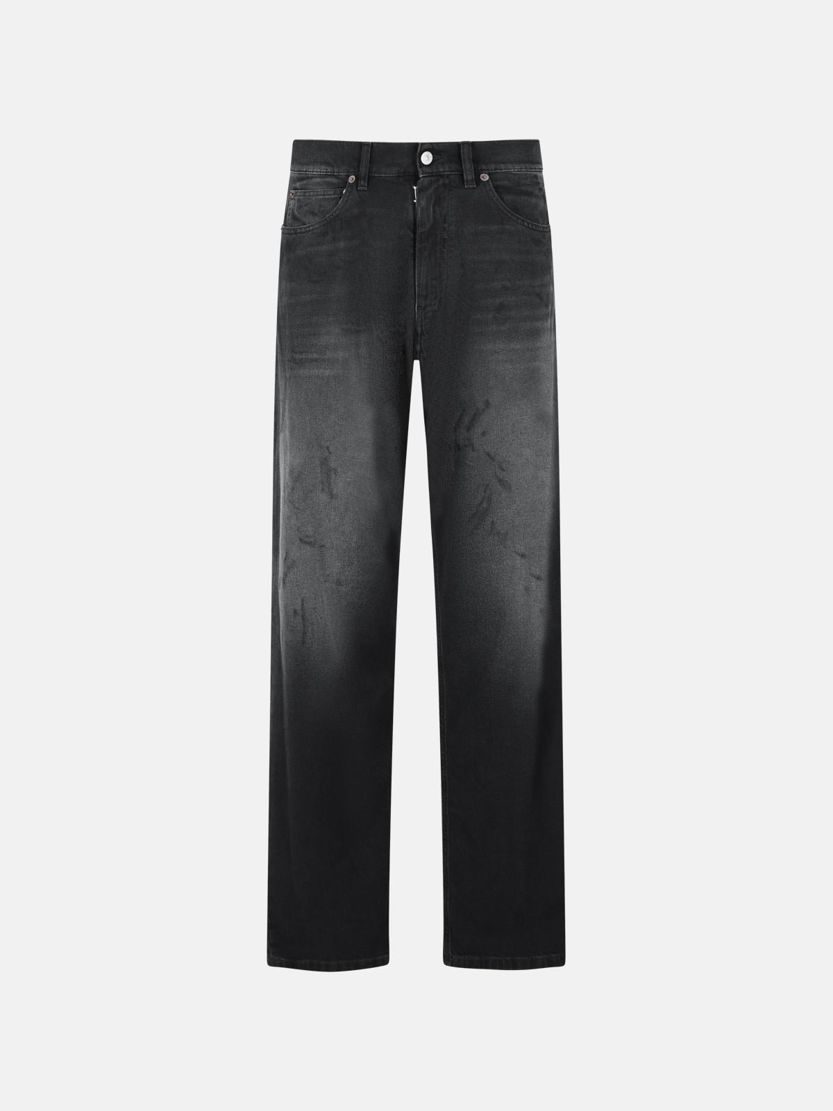 MM6 MAISON MARGIELA Black Cotton Jeans　MM6 MAISON MARGIELA ブラック コットン ジーンズ MM6