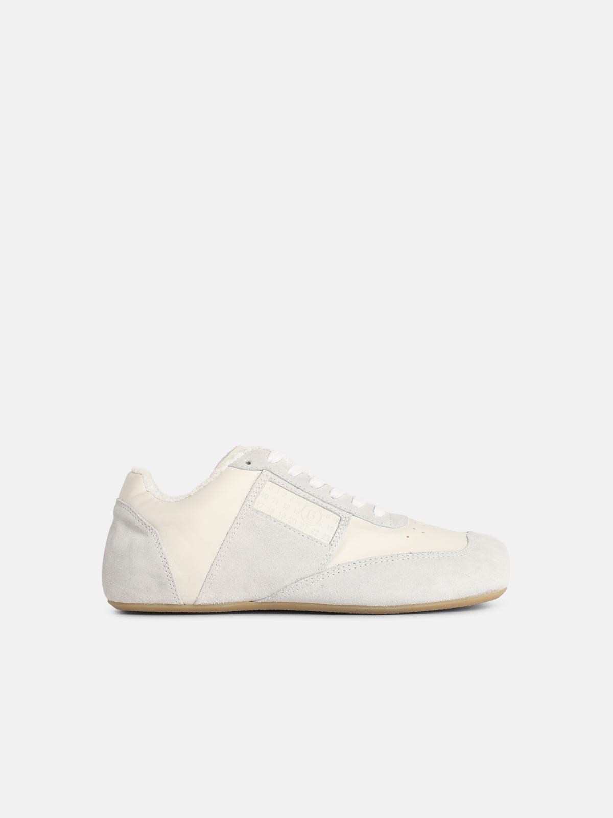 MM6 MAISON MARGIELA 'Anatomic' White Nappa Leather And Suède Sneakers