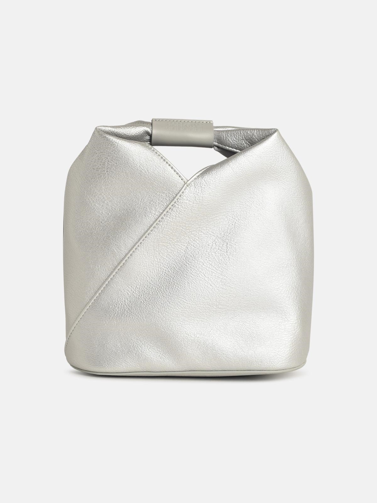 MM6 MAISON MARGIELA 'Japanese Crossbody' Silver Leather Bag　MM6 MAISON MARGIELA ジャパン クロスボディ シルバー レザー バッグ MM6