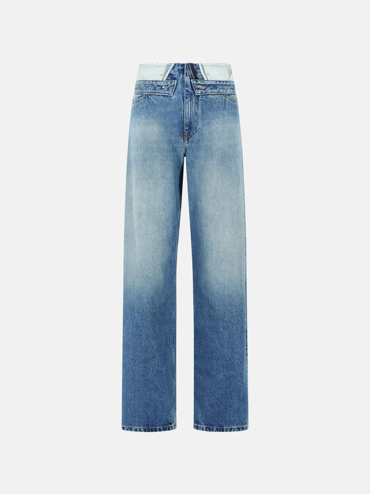 MM6 MAISON MARGIELA Blue Cotton Jeans　MM6 MAISON MARGIELA ブルー コットン ジーンズ MM6