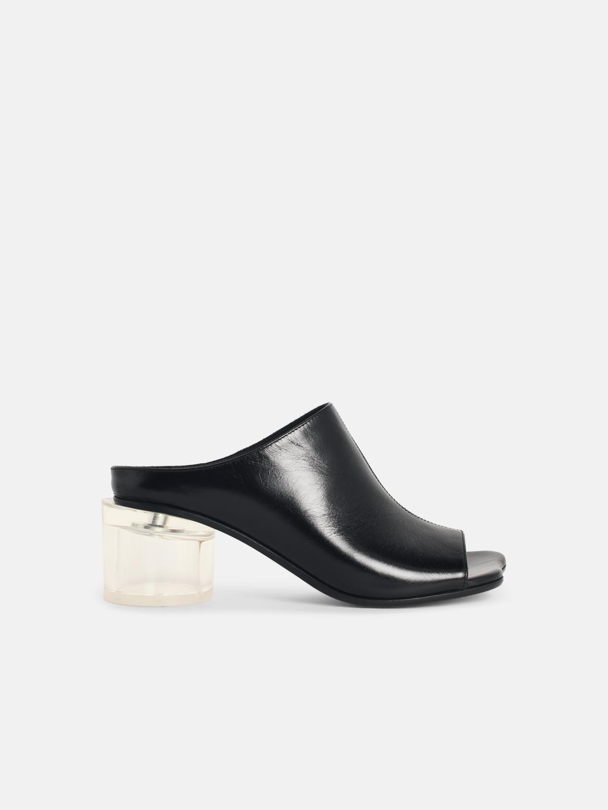 MM6 MAISON MARGIELA 'Anatomic' Black Leather Mules　MM6 MAISON MARGIELA アナトミック ブラック レザー ミュール MM6