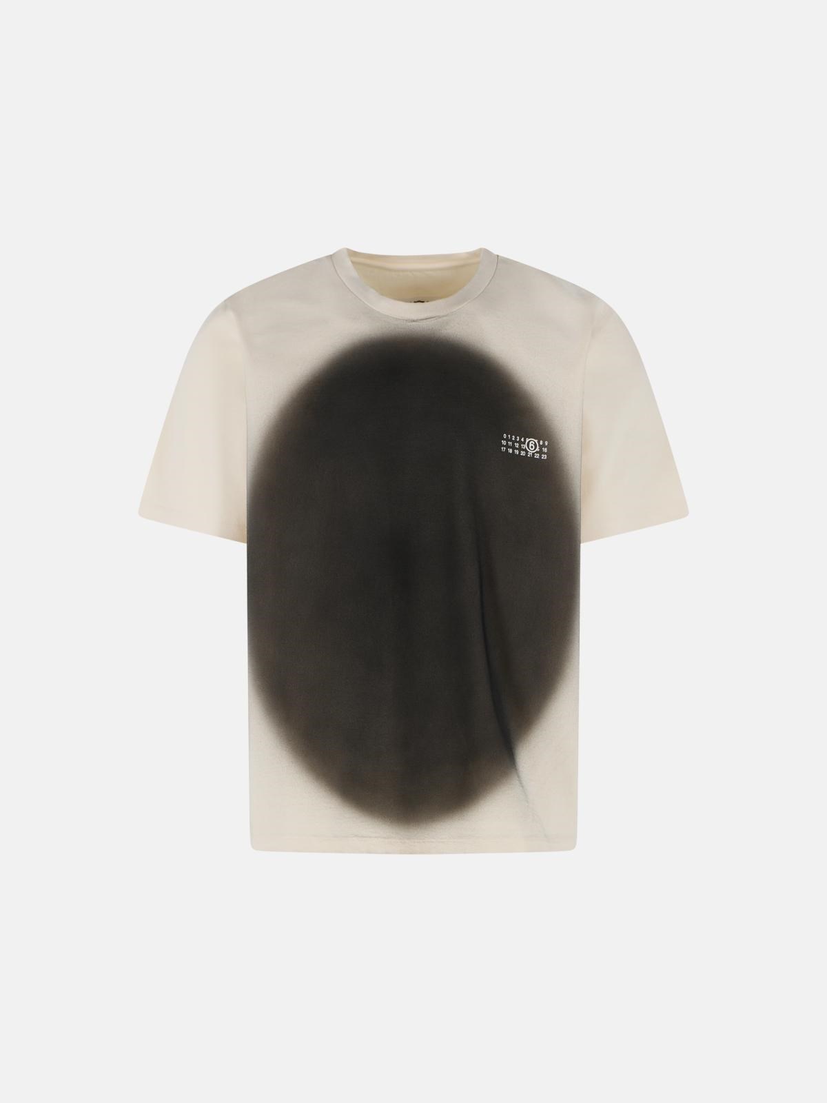 MM6 MAISON MARGIELA Ivory White Cotton T-Shirt　MM6 MAISON MARGIELA アイボリー ホワイト コットン T シャツ MM6