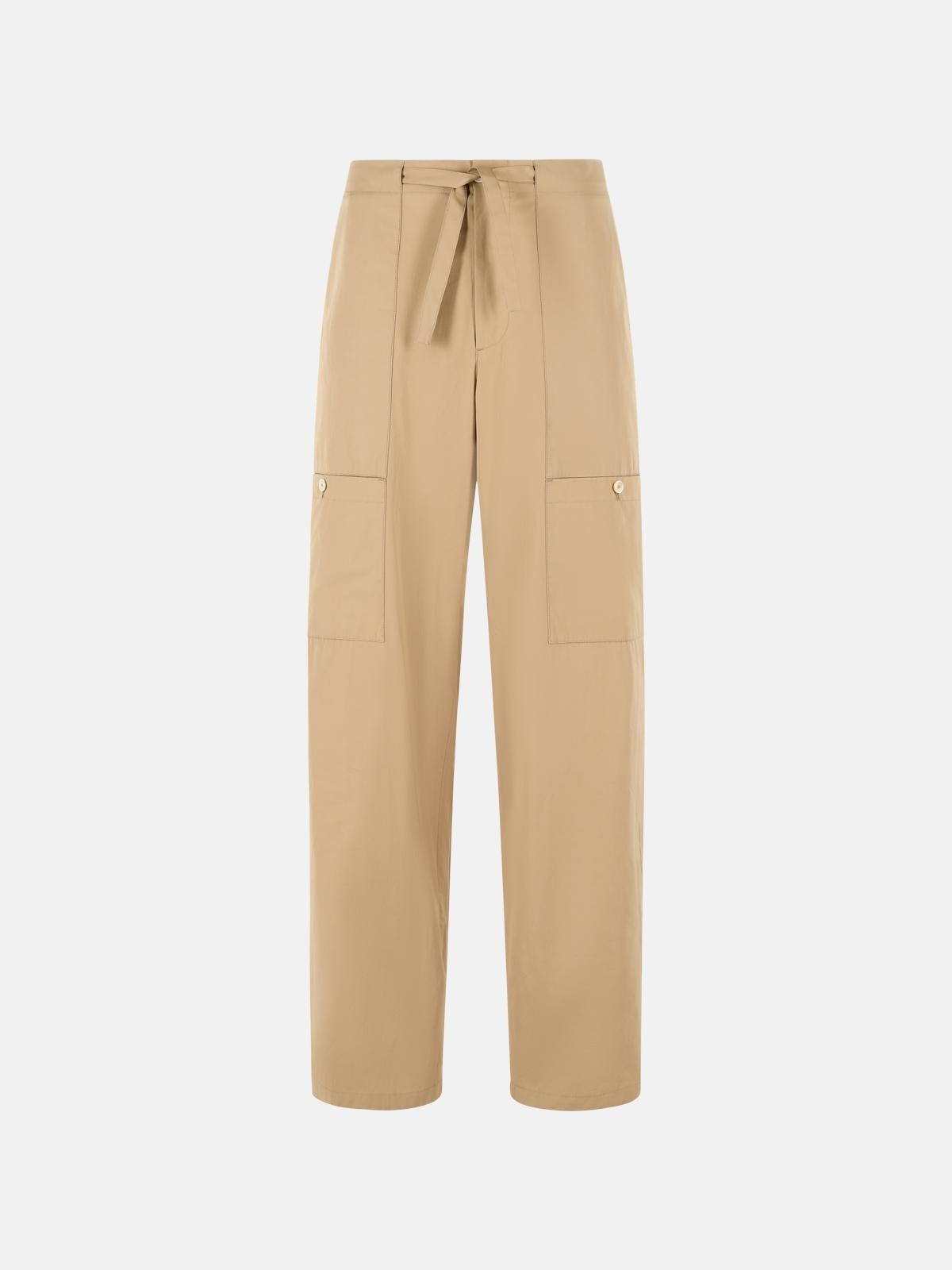 JIL SANDER 'Cereal' Beige Cotton Pants
