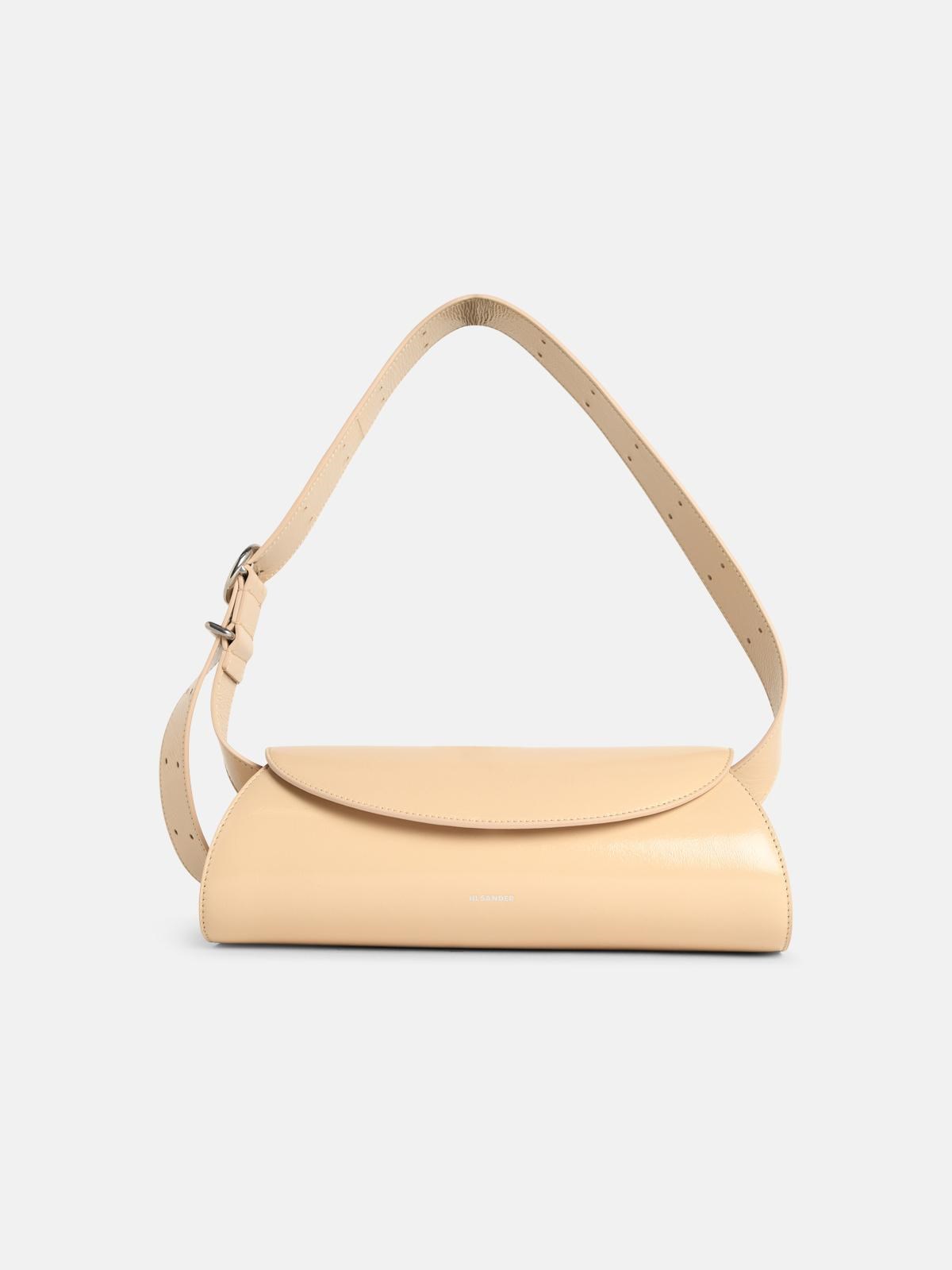 JIL SANDER Small 'Cannolo' Beige Leather Bag　JIL SANDER スモール 'Cannolo' ベージュ レザー バッグ JIL