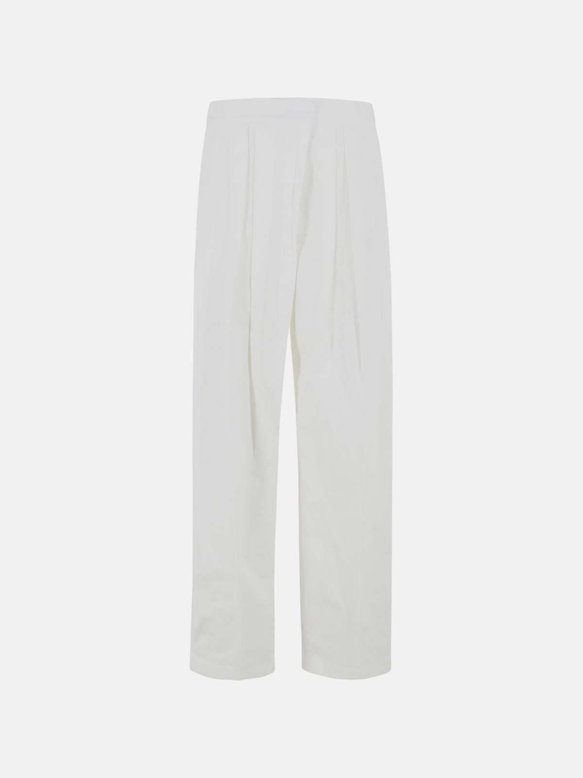JIL SANDER Milk Cotton And Silk Trousers　JIL SANDER ミルクコットン＆シルクパンツ JIL