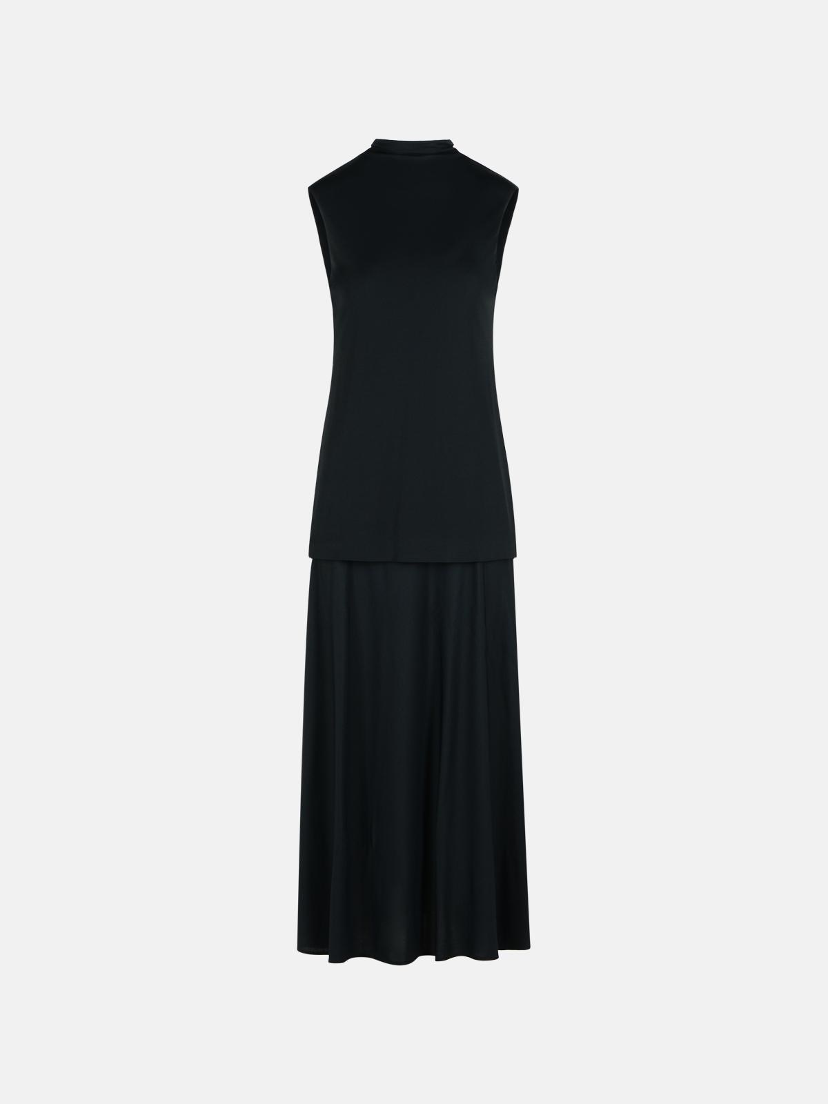 Jil Sander JIL SANDER Black Viscose Blend Dress　JIL SANDER ブラック ビスコース ブレンド ドレス