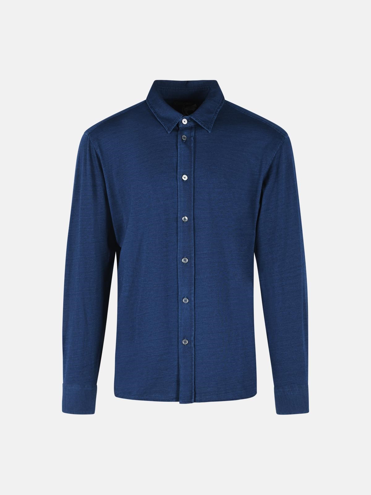 TOM FORD Blue Cotton Shirt　トム フォード ブルー コットン シャツ TOM