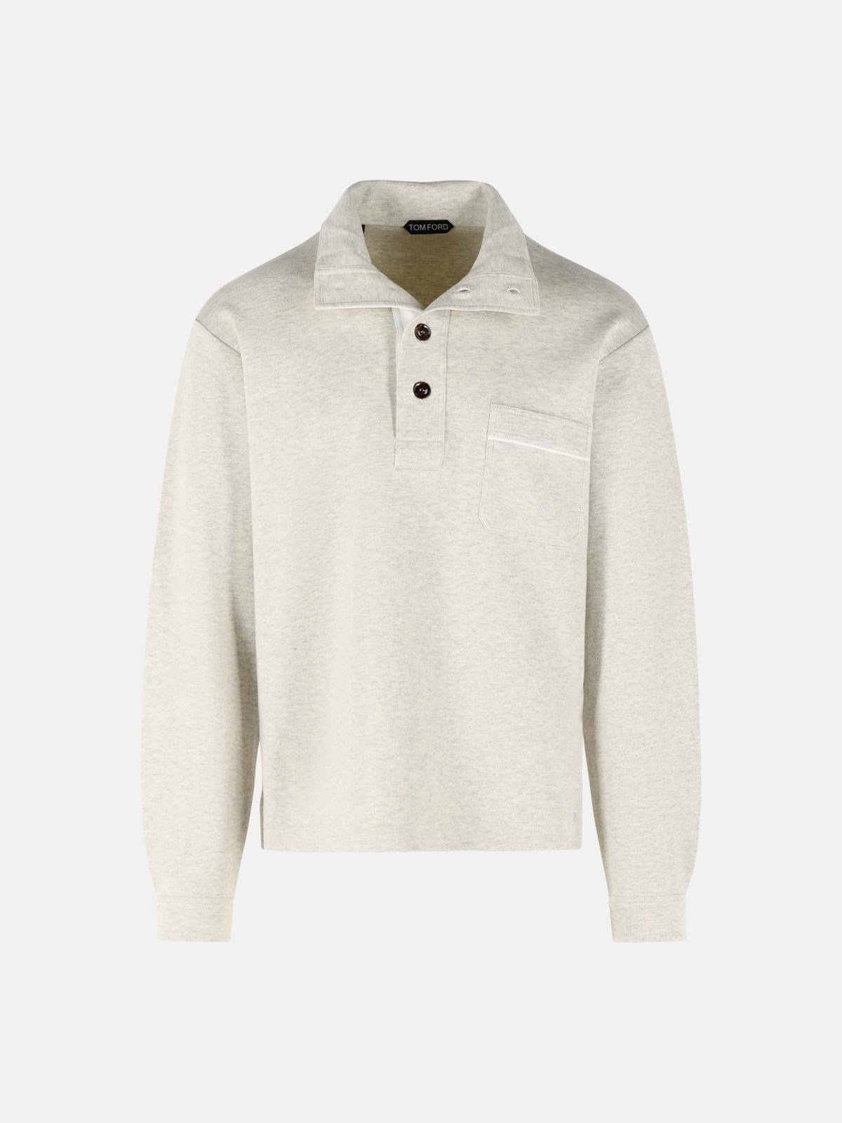 TOM FORD TOM FORD Ivory Cotton Blend Sweater　TOM FORD アイボリー コットン ブレンド セーター