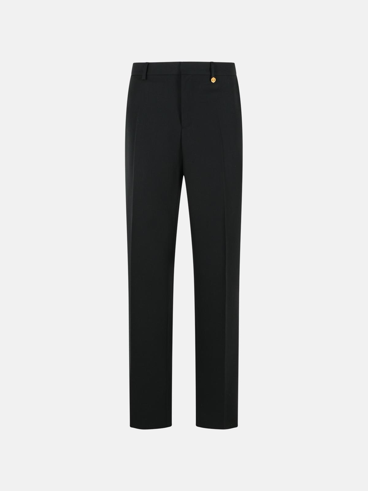 VERSACE Black Virgin Wool Trousers　VERSACE ブラック バージン ウール トラウザーズ VERSACE