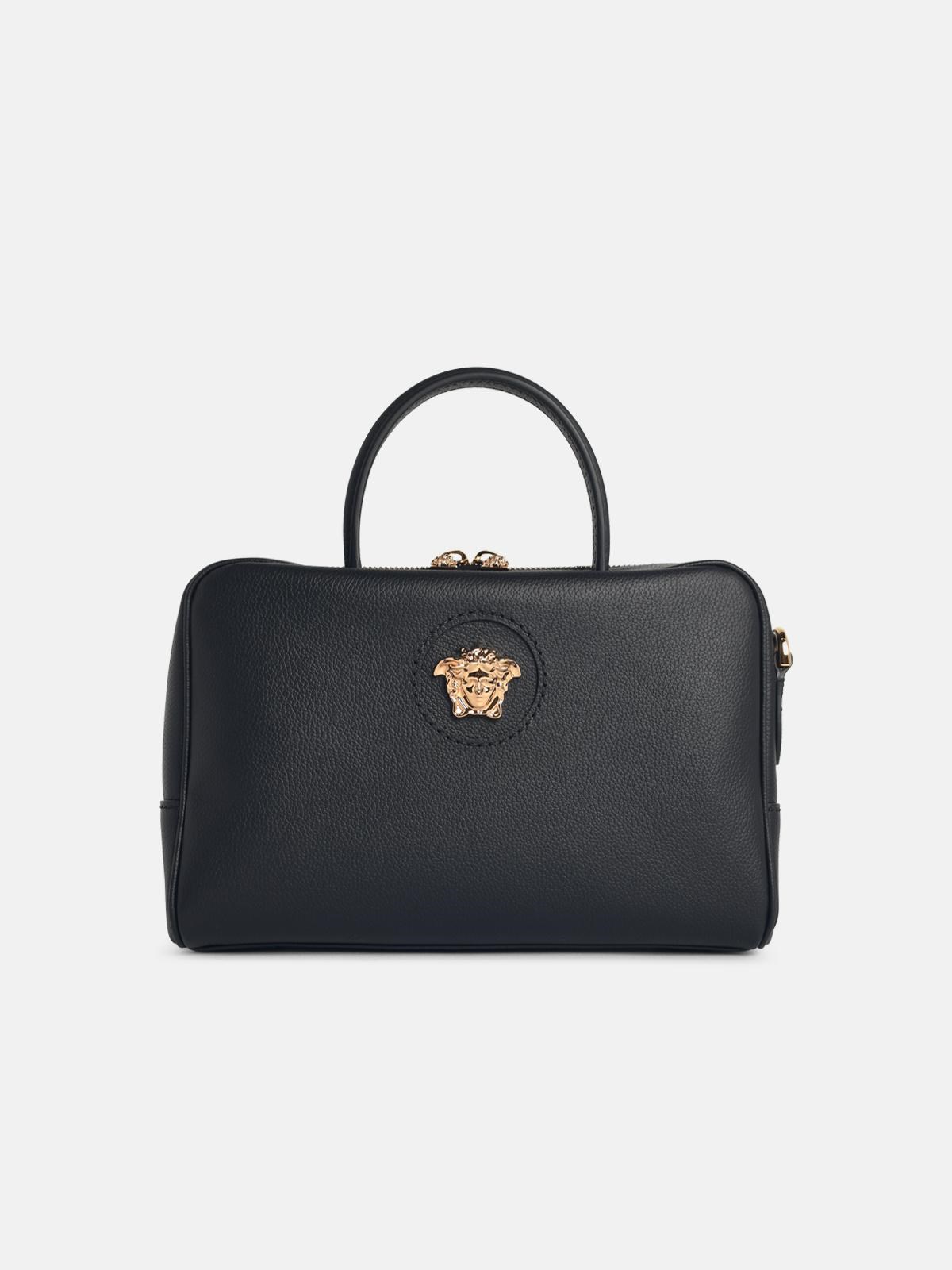VERSACE VERSACE 'La Medusa Boston' Black Leather Bag　VERSACE ラ メデューサ ボストン ブラック レザー バッグ