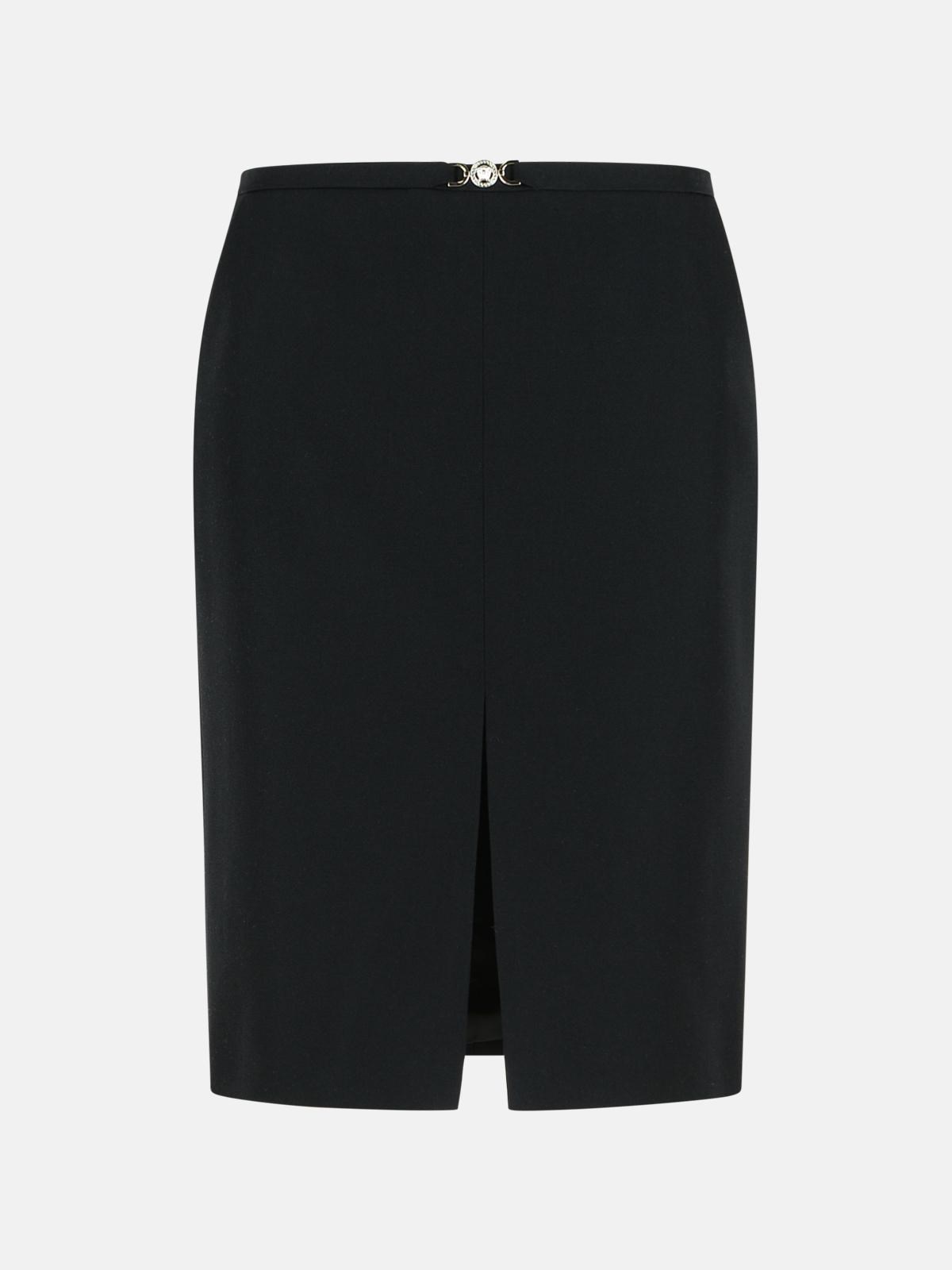 VERSACE VERSACE Black Virgin Wool Skirt　VERSACE ブラック バージン ウール スカート