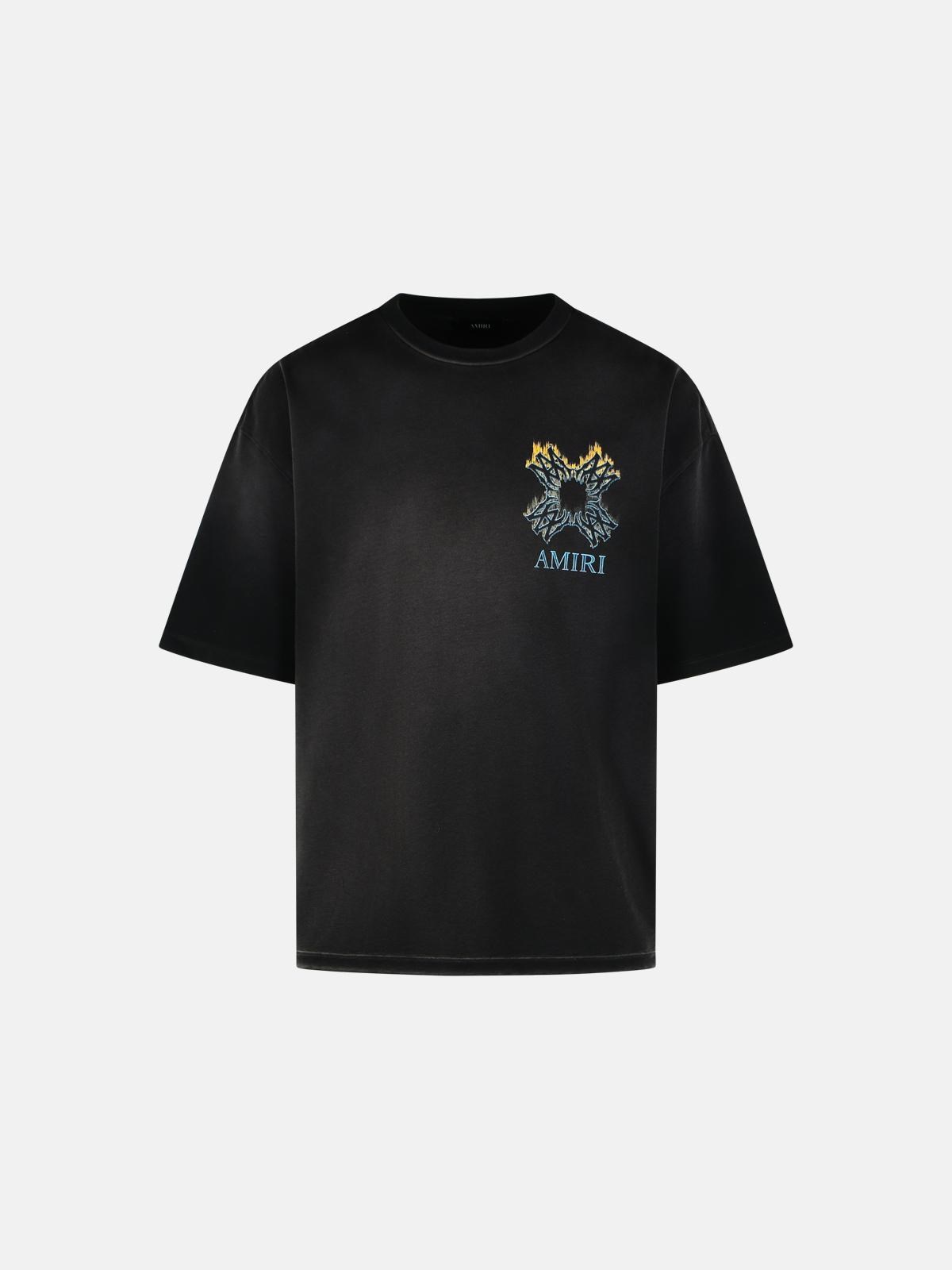 AMIRI 'Quad Ma' Black Cotton T-Shirt　AMIRI 'Quad Ma' ブラック コットン T シャツ AMIRI