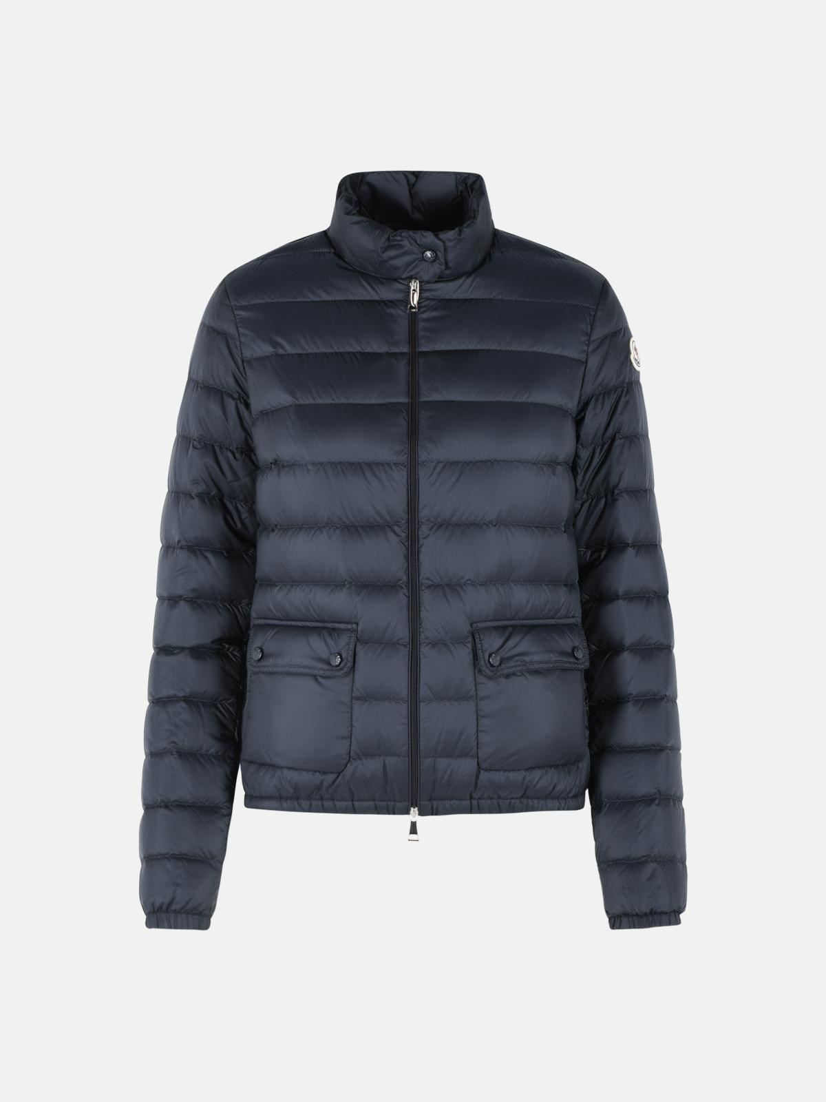 Moncler 'lans' Navy Polyamide Down Jacket In Blue