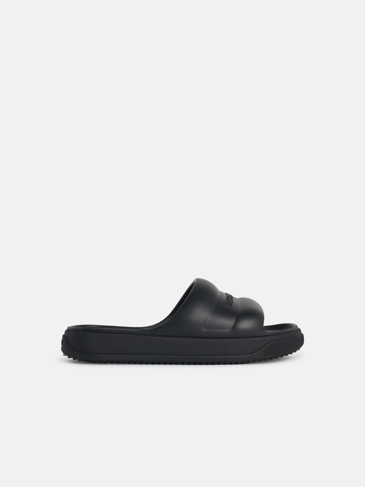 MONCLER MONCLER 'Moncler Altive' Black Rubber Slides　MONCLER 「モンクレール アルティブ」 ブラック ラバー スライド