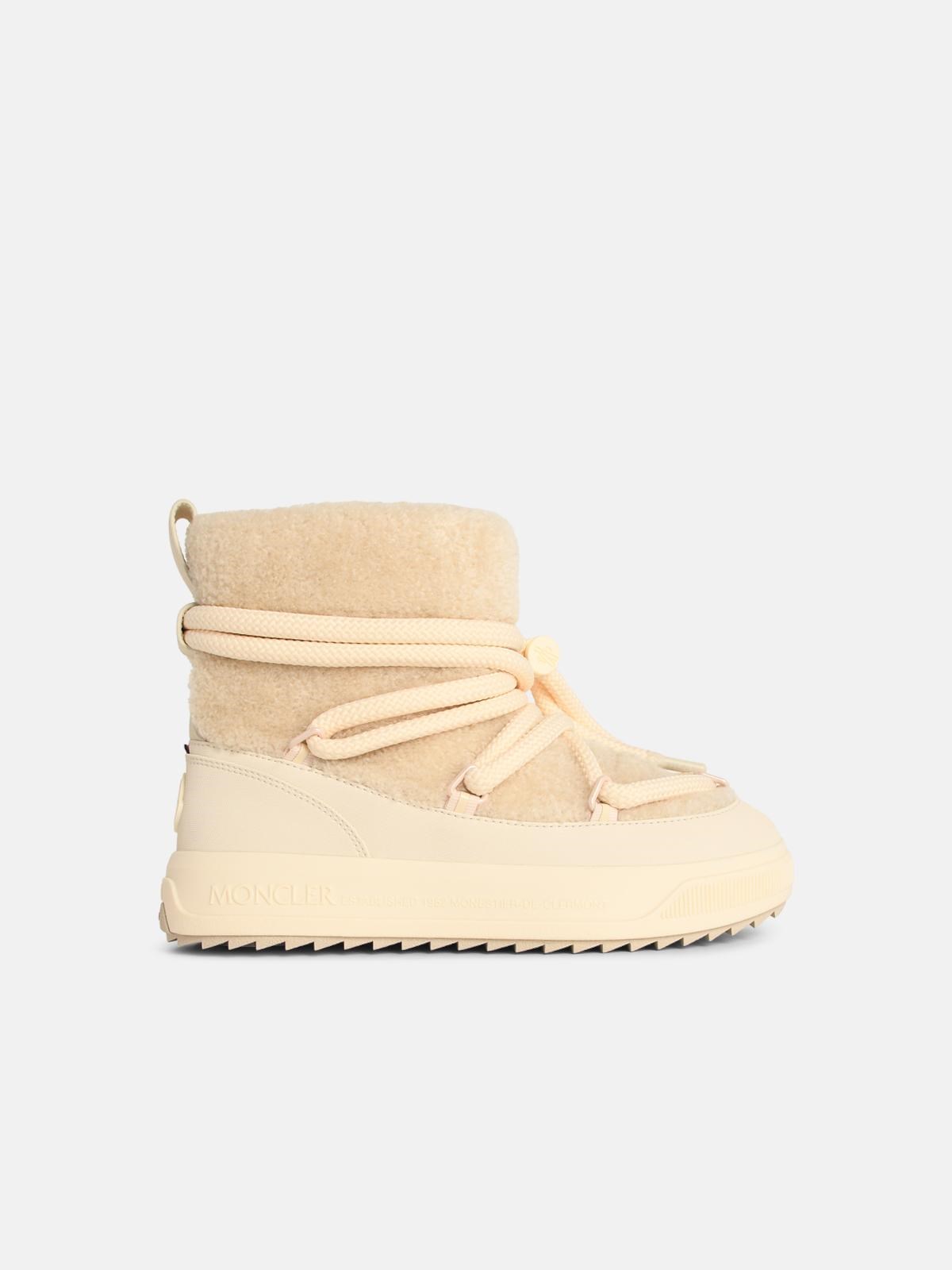 MONCLER MONCLER 'Moncler Altive Mid' Snow Boots In Light Beige 'Teddy'　MONCLER 「モンクレール アルティブ ミッド」 スノー ブーツ ライトベージュ 「Teddy」