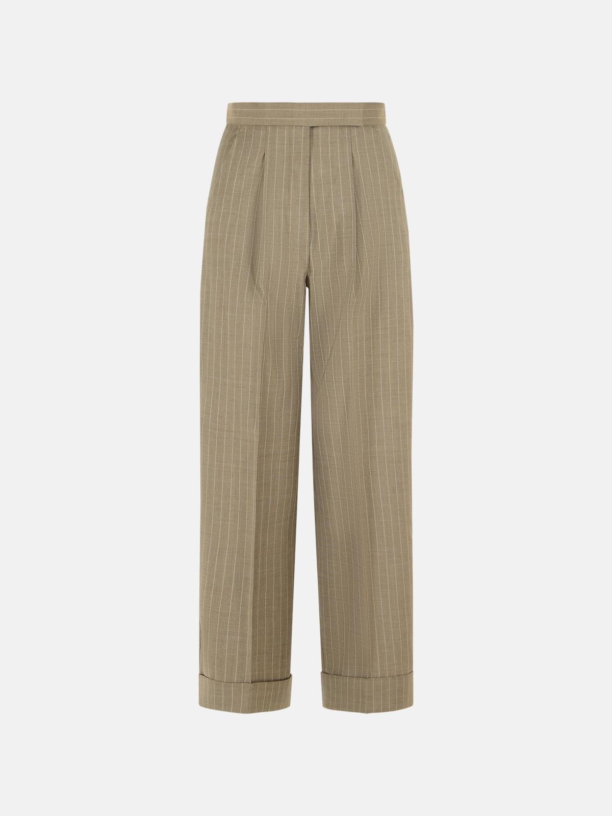 MAX MARA 'Manet' Beige Virgin Wool Pants　MAX MARA 'Manet' ベージュ バージン ウール パンツ MAX