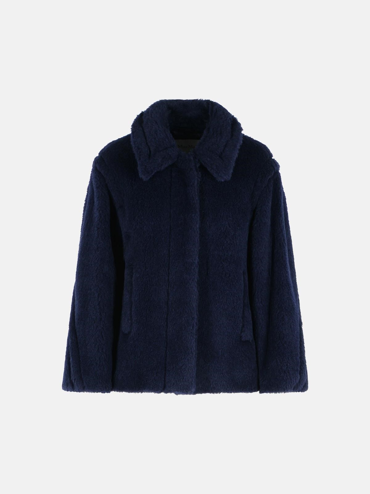 MAX MARA 'Mxmfuggito' Blue Alpaca And Wool Jacket MAX