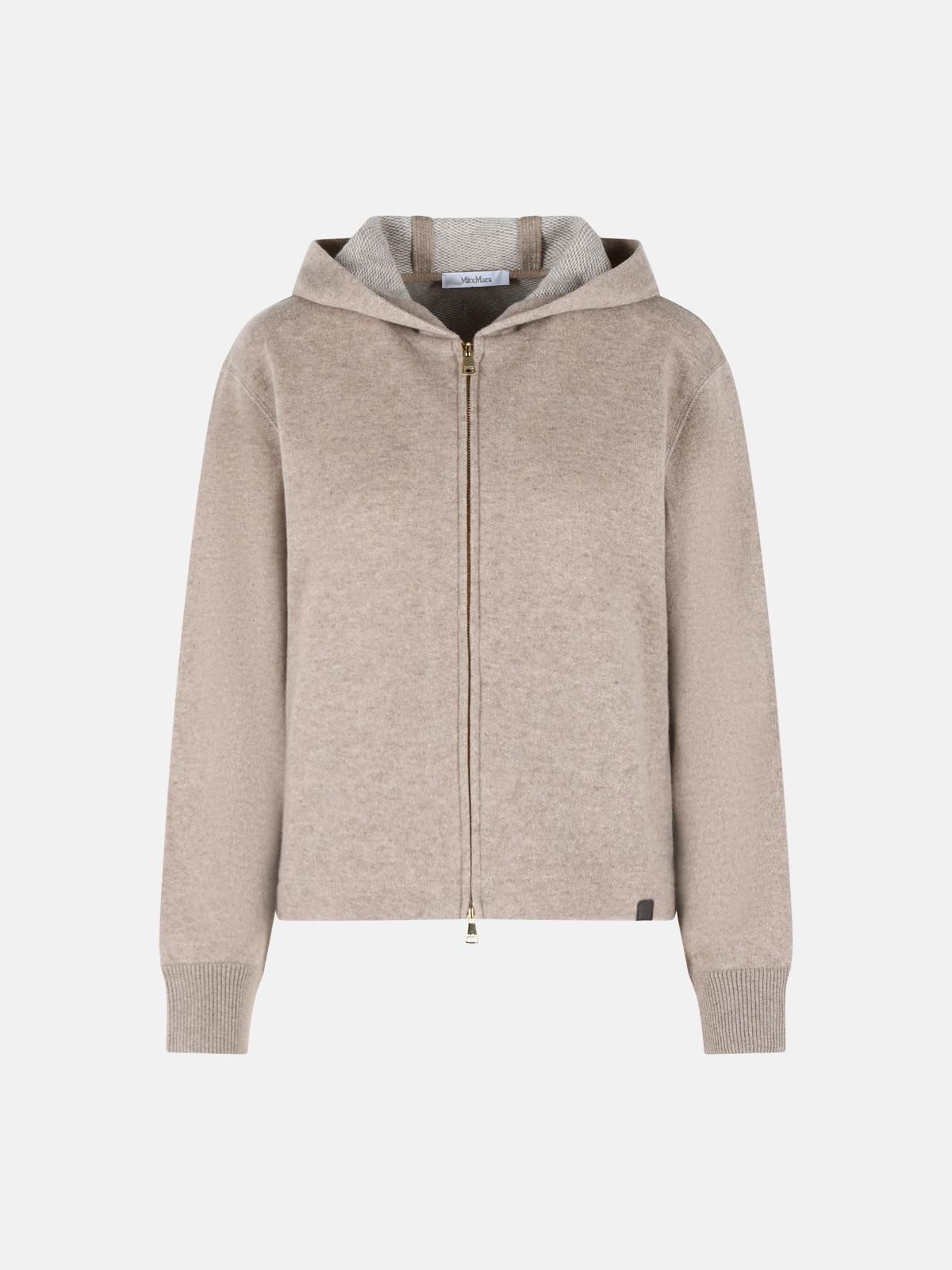 MAX MARA Beige Cashmere And Virgin Wool Sweatshirt　MAX MARA ベージュ カシミア & バージン ウール スウェットシャツ MAX