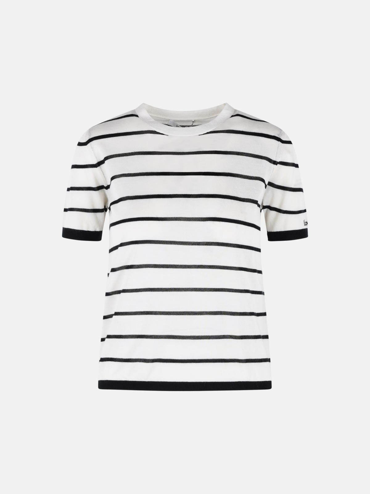 MAX MARA 'Favetta' Cashmere And Cream Silk T-Shirt　MAX MARA 'Favetta' カシミア アンド クリーム シルク T シャツ MAX