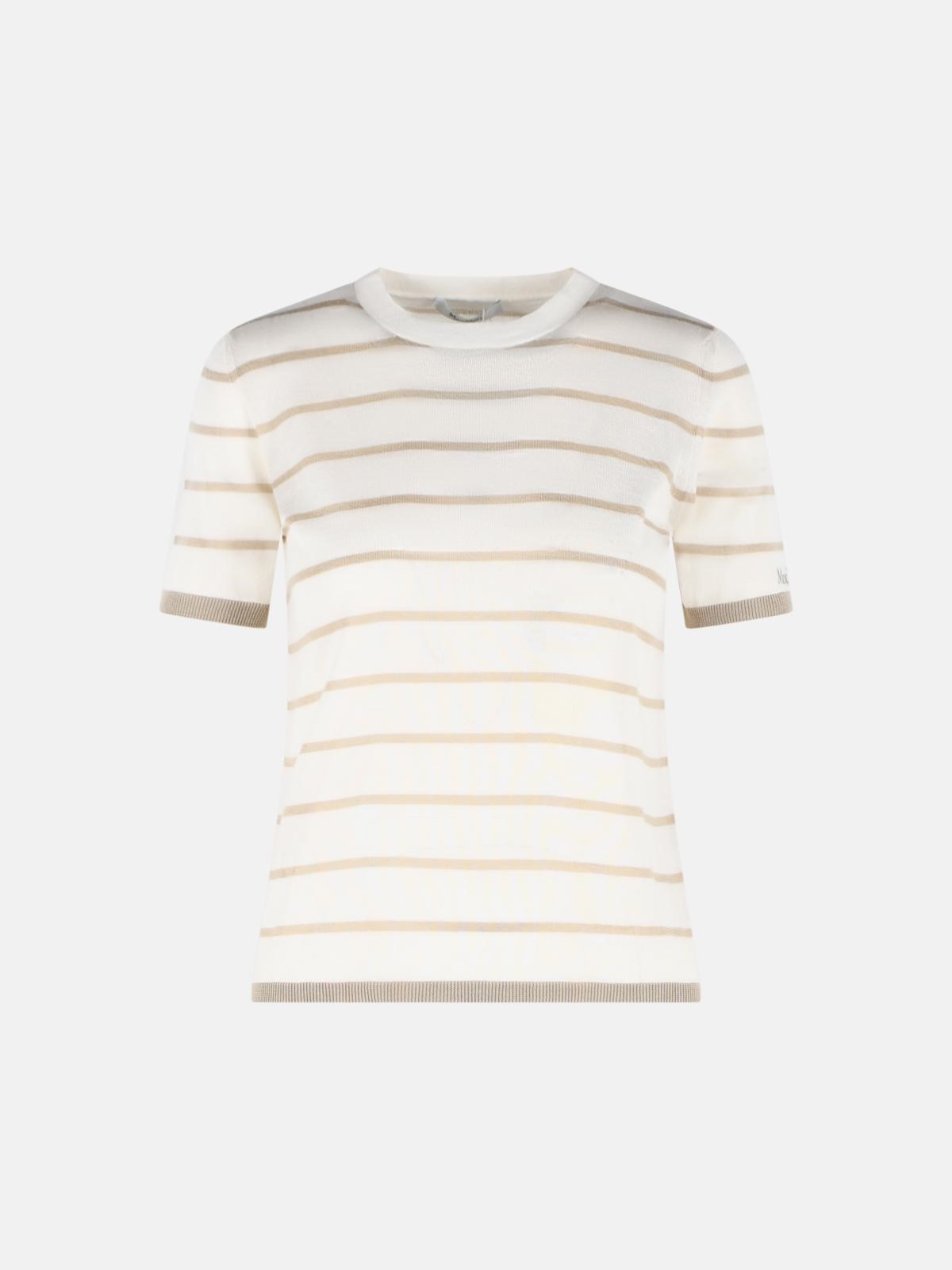 MAX MARA 'Favetta' Sweater In Beige Cachemire And Silk Yarn