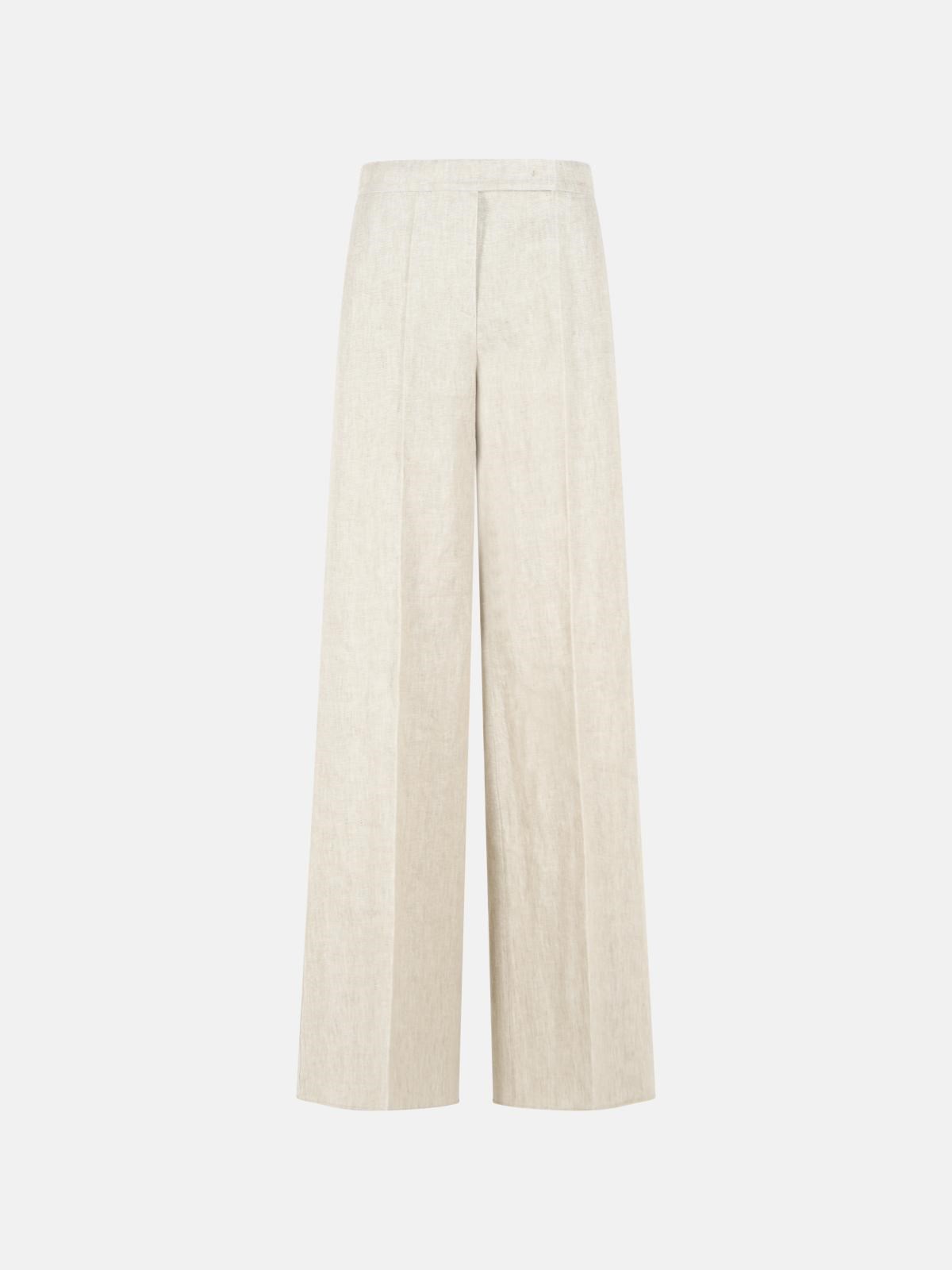 MAX MARA 'Ginnico' Beige Linen Pants　MAX MARA 'Ginnico' ベージュ リネン パンツ MAX
