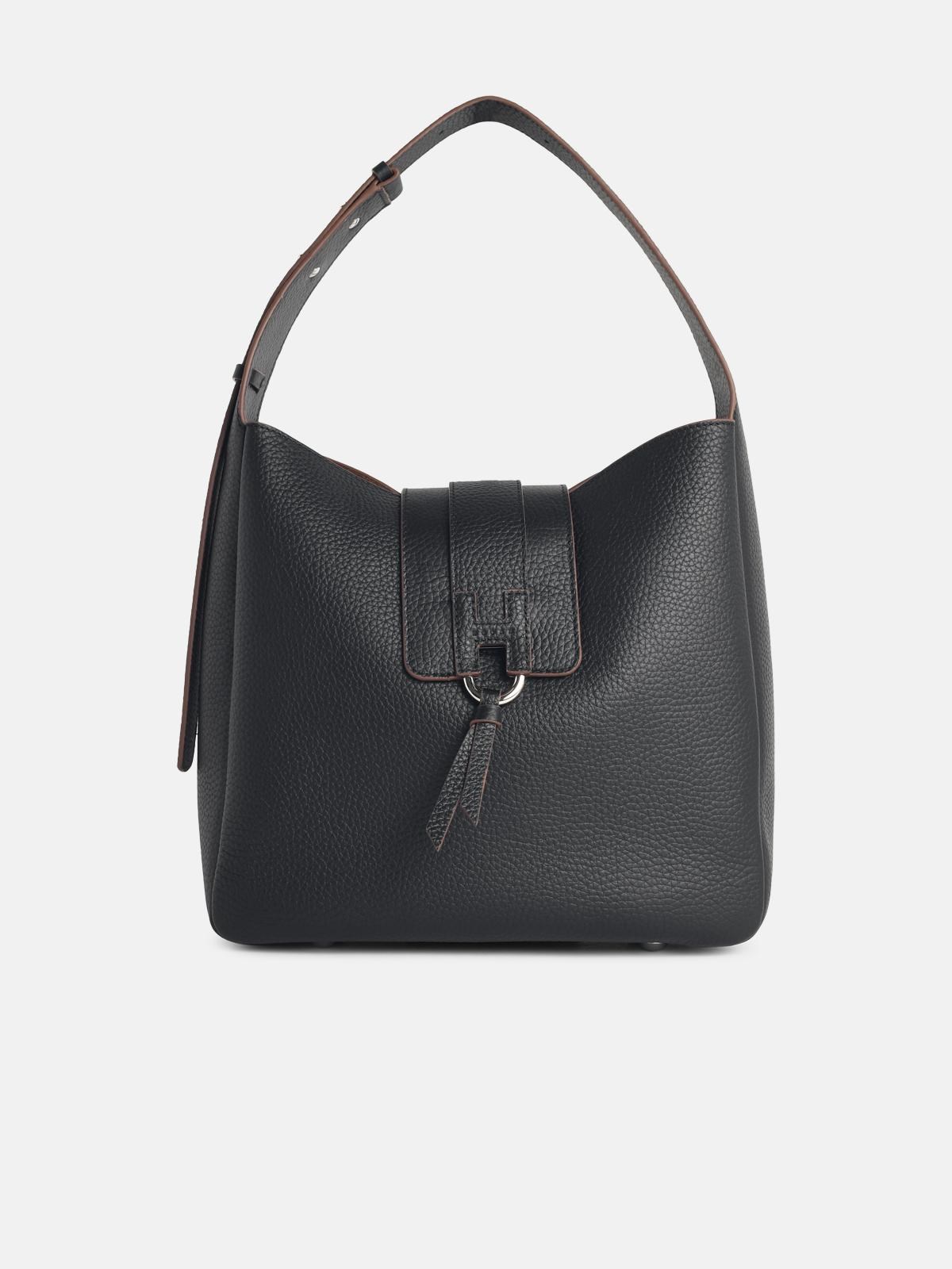 HOGAN 'Hobo Hogan Trend' Black Leather Bag