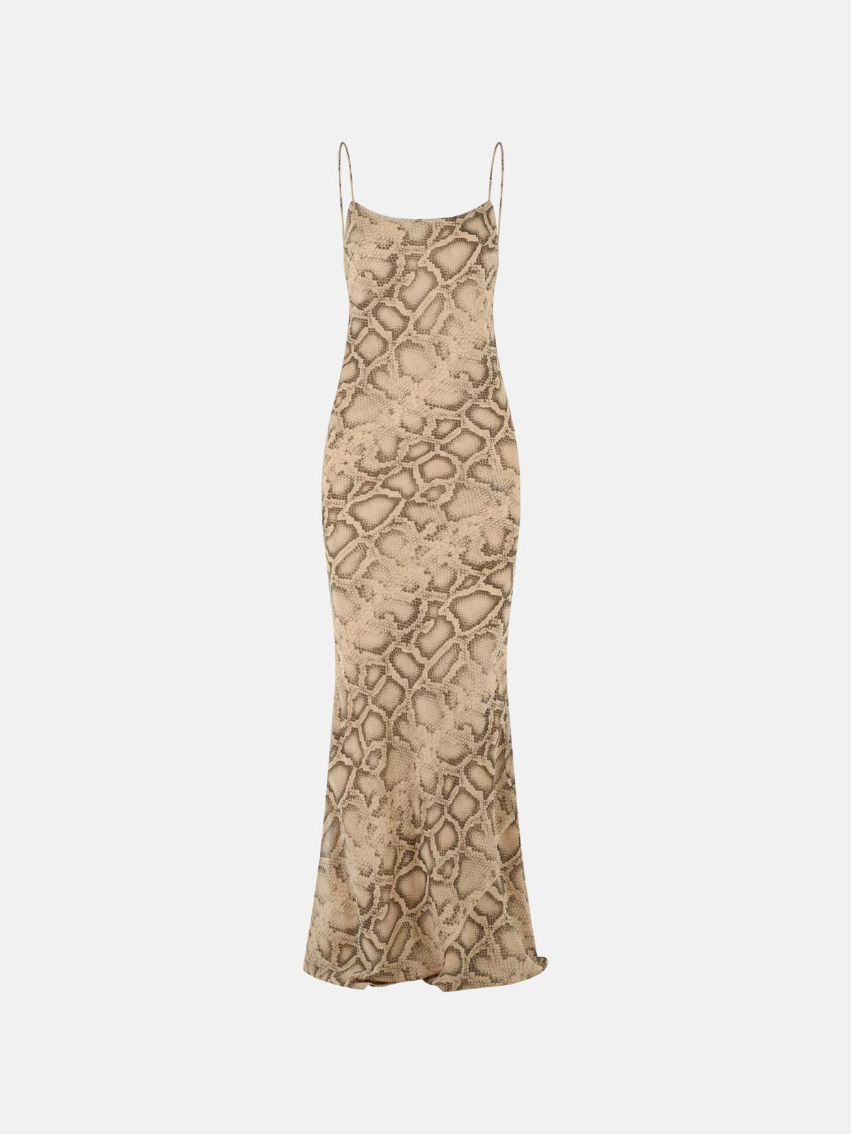THE ANDAMANE Snake Print 'Ninfea' Polyester Dress