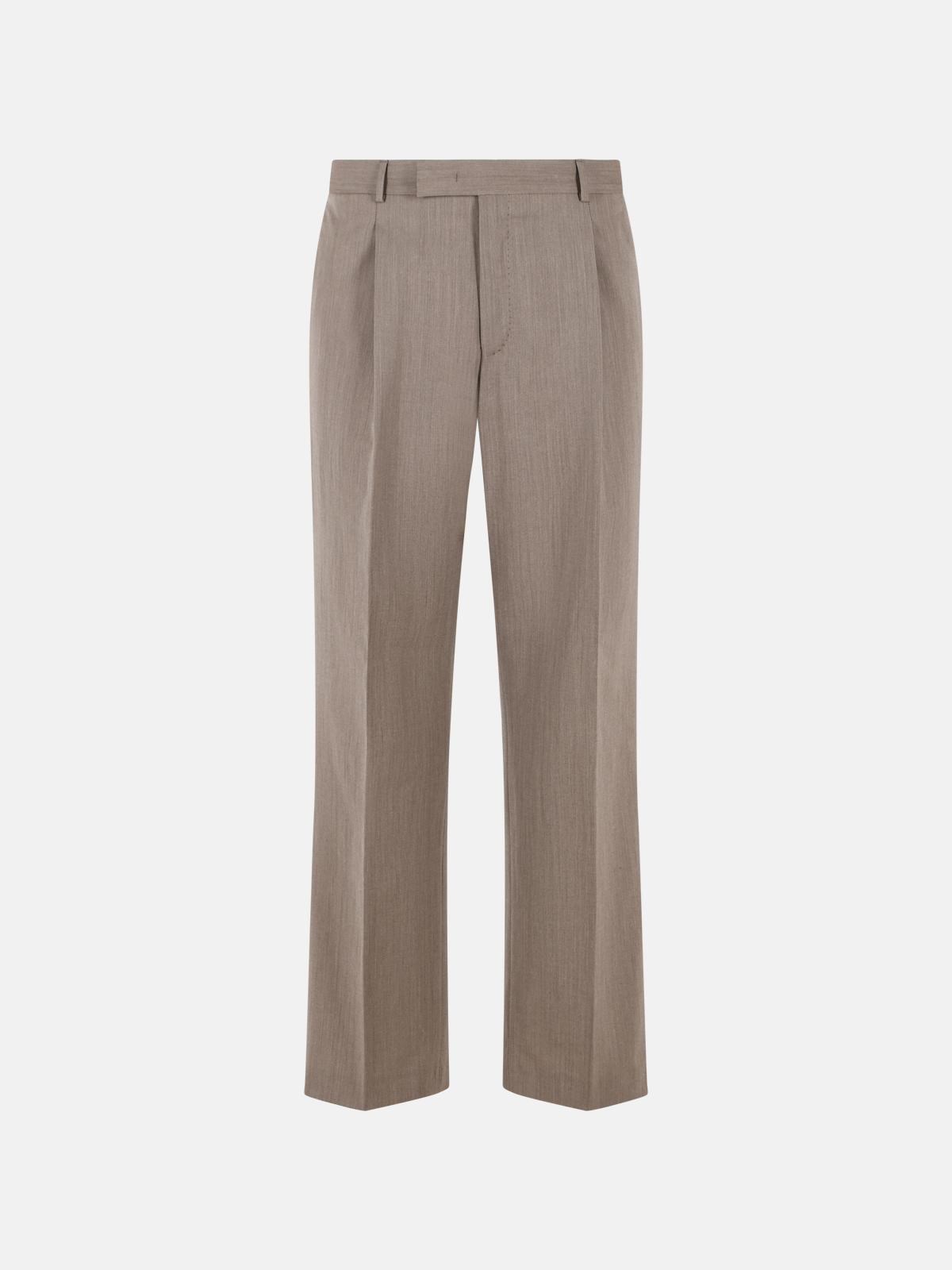 PT TORINO 'Quindici' Brown Wool Blend Pants