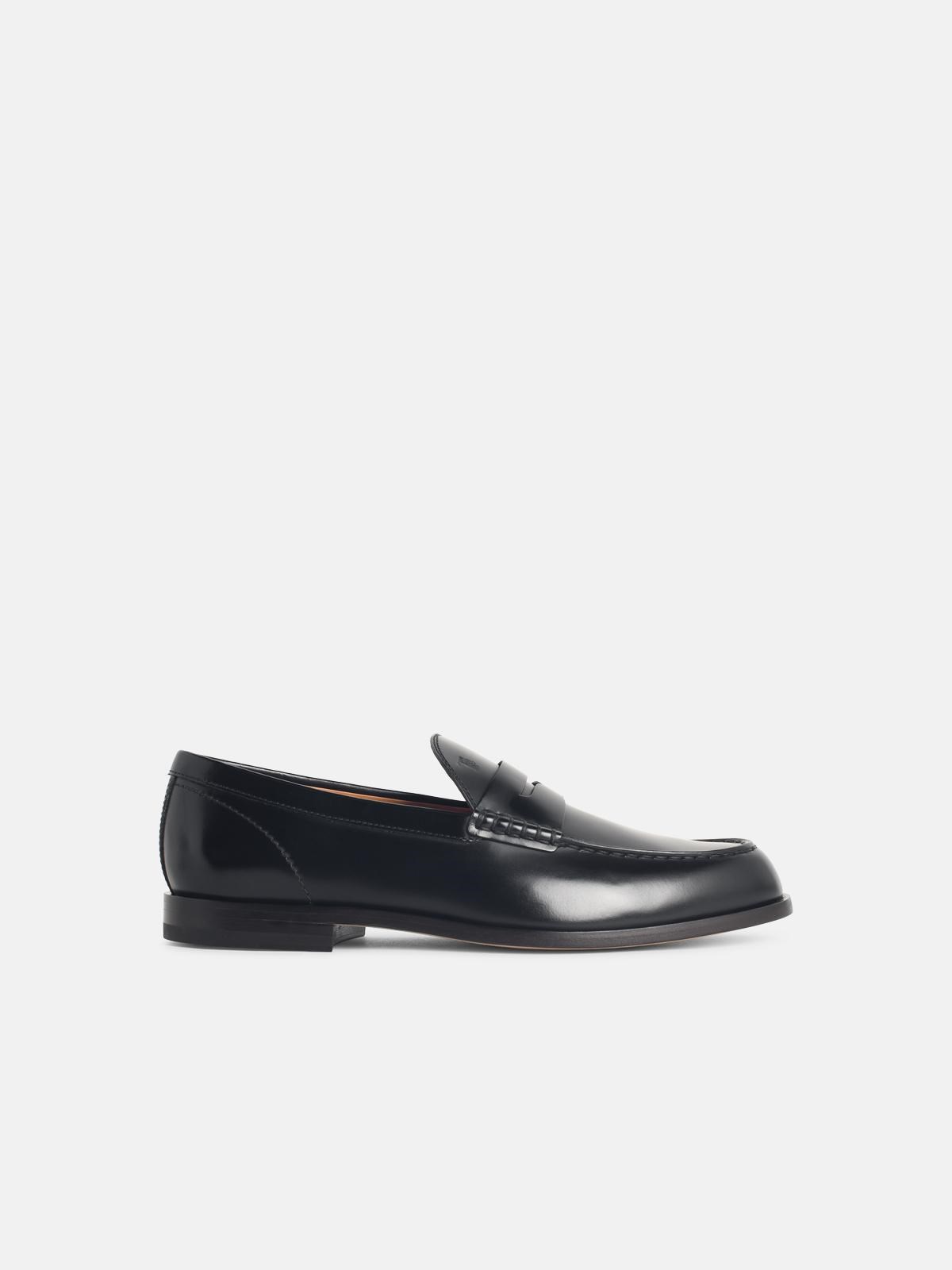 TOD'S Black Leather Loafers