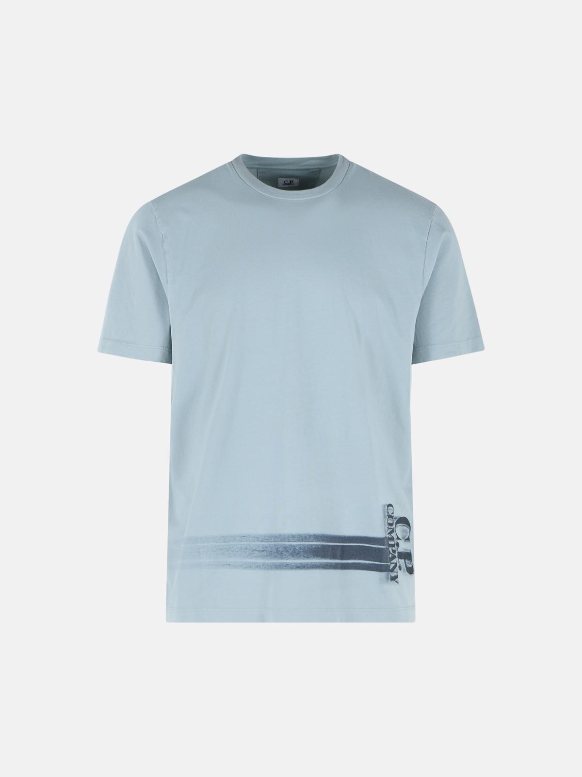 C.P. COMPANY Light Blue Cotton T-Shirt
