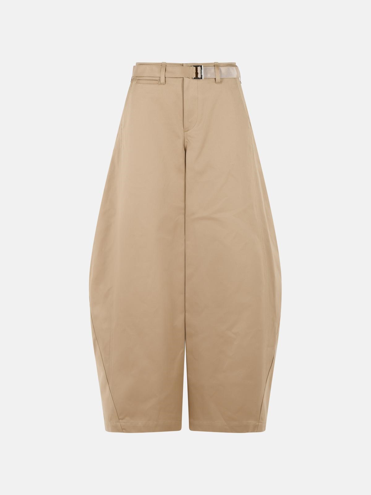 SACAI Chino' Beige Cotton Pants　SACAI チノ ベージュ コットン パンツ SACAI