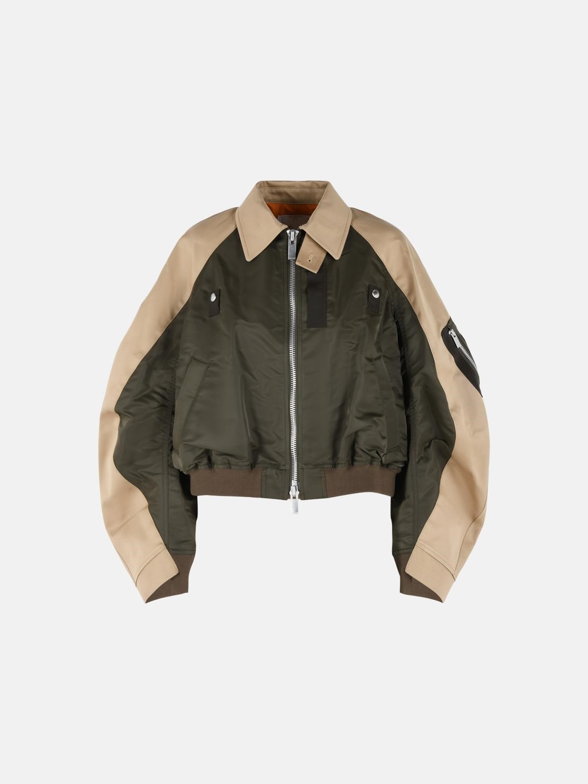 SACAI 'Chino' Green And Beige Nylon Jacket SACAI
