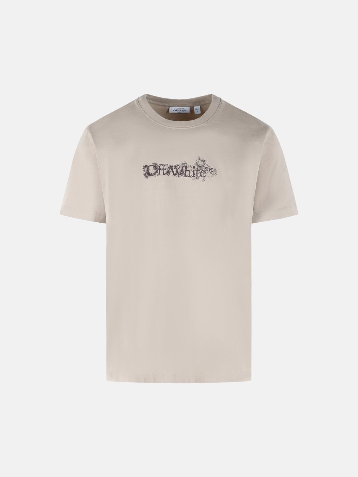 Off-White OFF-WHITE 'Heraldic' 'Taupe' Cotton T-Shirt　オフホワイト ヘラルディック トープ コットン T シャツ