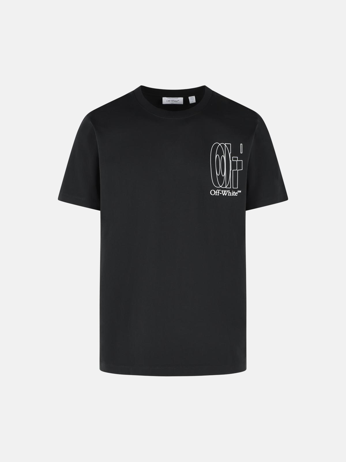 Off-White OFF-WHITE 'Big Double Arrow' Black Cotton T-Shirt　OFF-WHITE ビッグ ダブル アロー ブラック コットン T シャツ