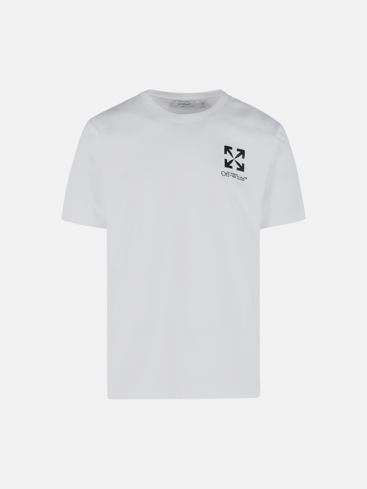 Off-White OFF-WHITE 'Small Arrow' White Cotton T-Shirt　OFF-WHITE 'Small Arrow' ホワイト コットン T シャツ