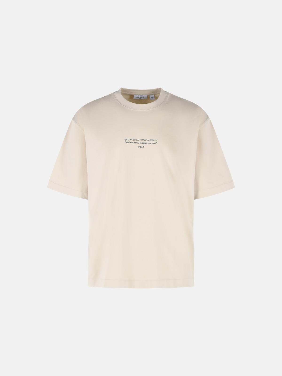 Off-White OFF-WHITE 'Statement' 'Stone' Cotton T-Shirt　オフホワイト「Statement」「Stone」コットン T シャツ
