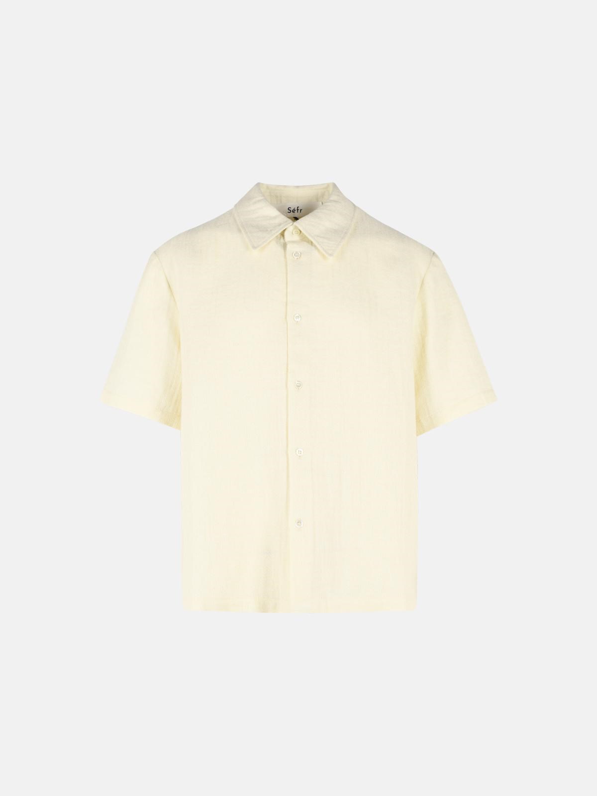 SEFR 'Dayot' Ecru Cotton And Linen Shirt