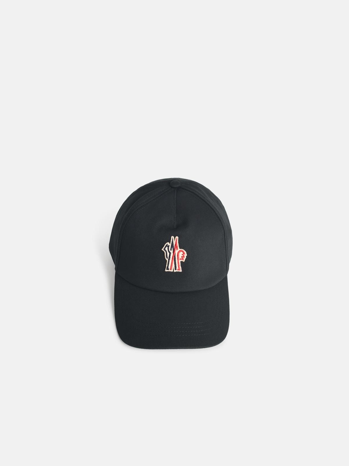MONCLER GRENOBLE Black Cotton Cap　MONCLER GRENOBLE ブラック コットン キャップ MONCLER