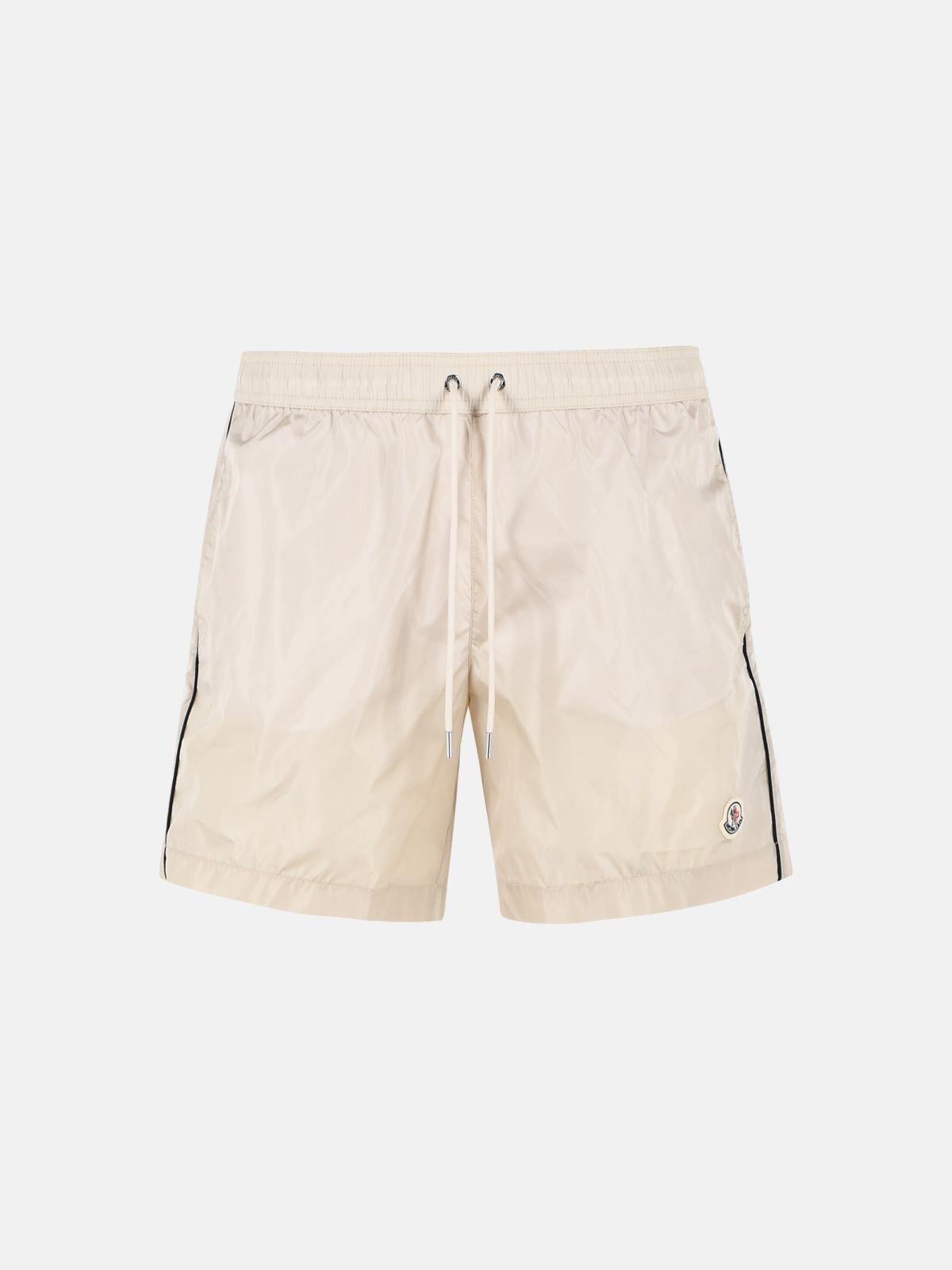 MONCLER MONCLER Cream Polyamide Swimsuit　MONCLER クリーム ポリアミド 水着