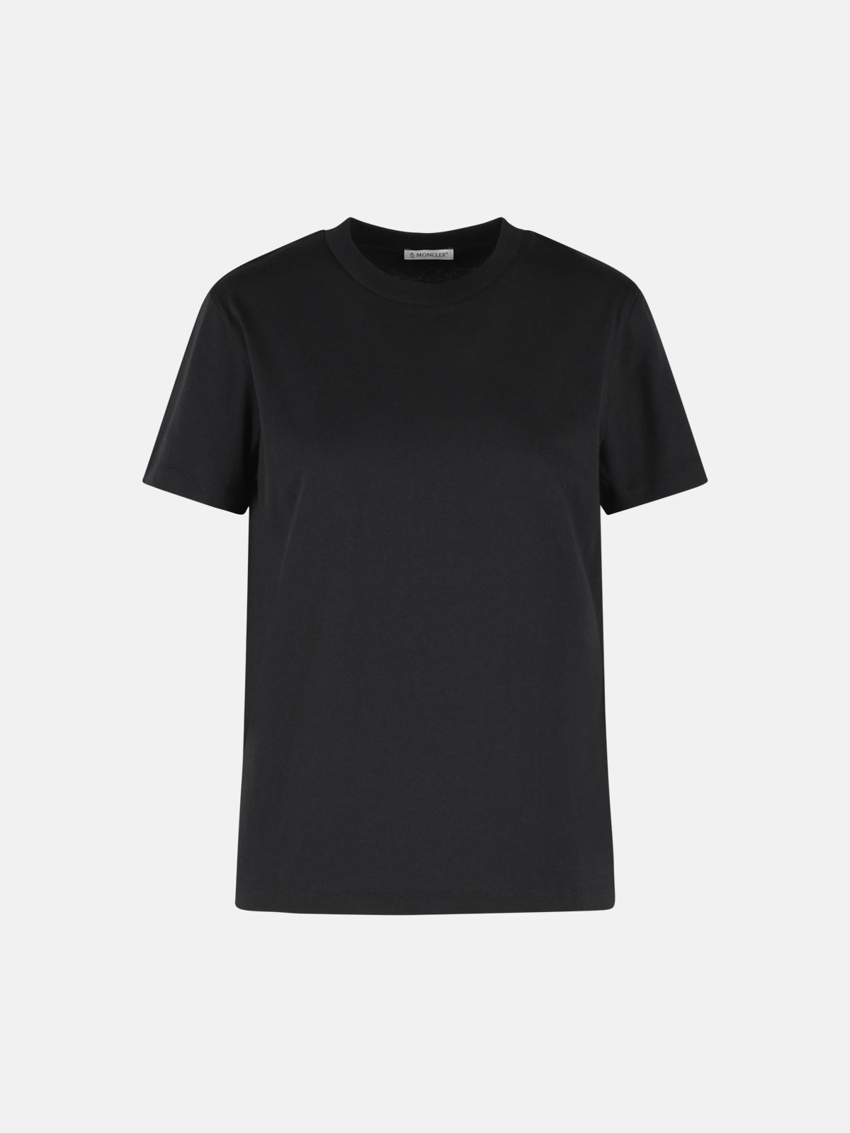 MONCLER Black Cotton T-Shirt