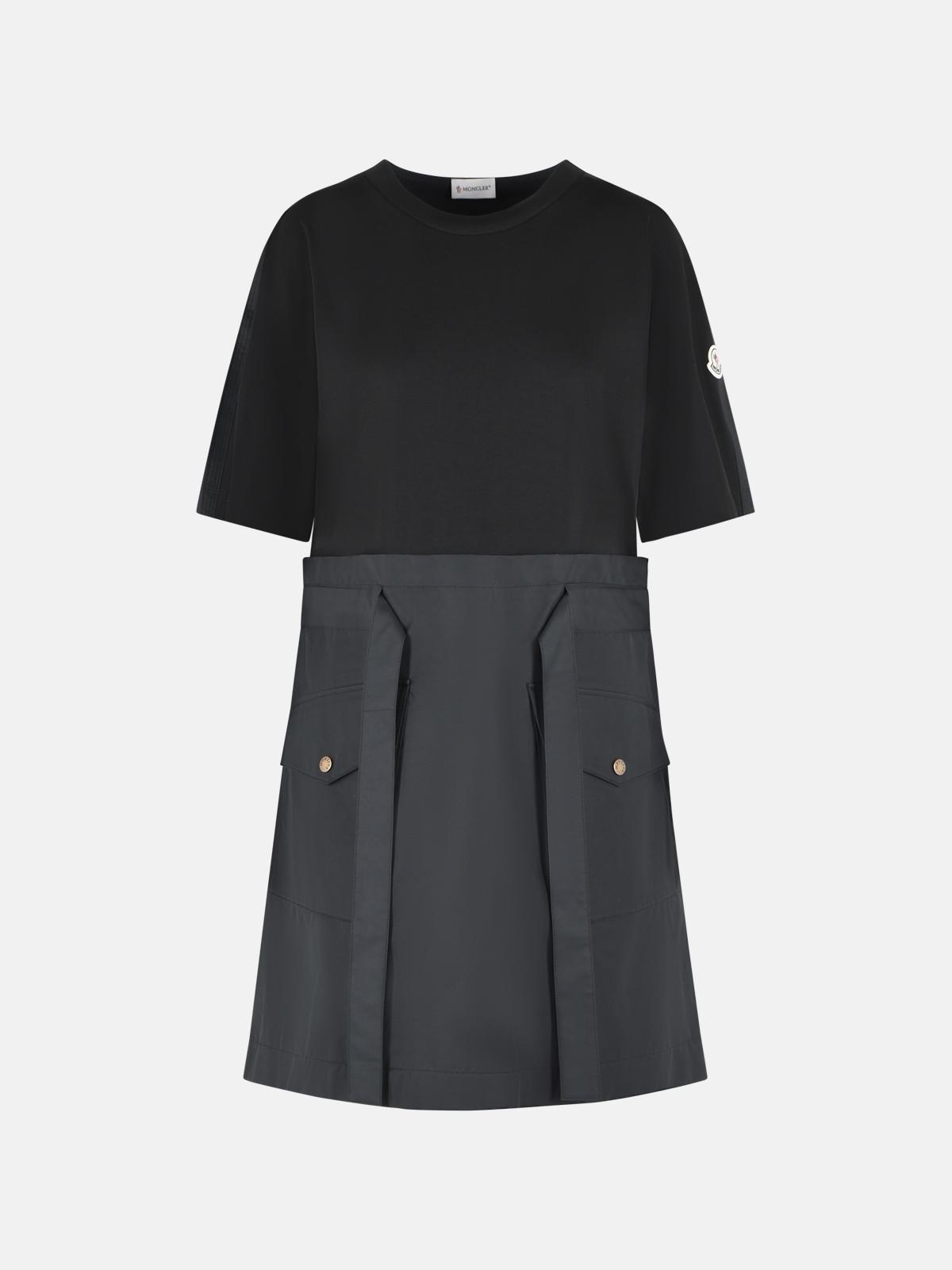 MONCLER MONCLER Black Cotton Dress　MONCLER ブラック コットン ドレス