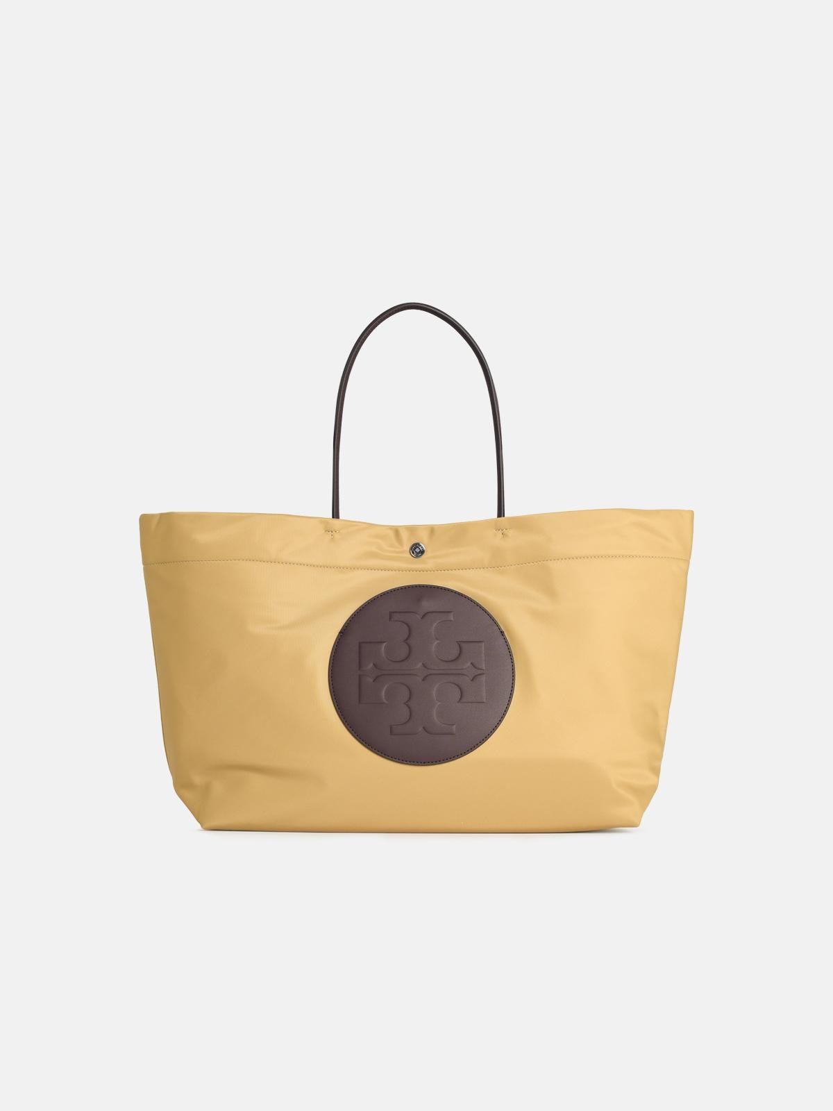 TORY BURCH Large 'Ella Twist' Bag In Beige Wheat Polyamide　TORY BURCH ラージ エラ ツイスト バッグ ベージュ ウィート ポリアミド TORY
