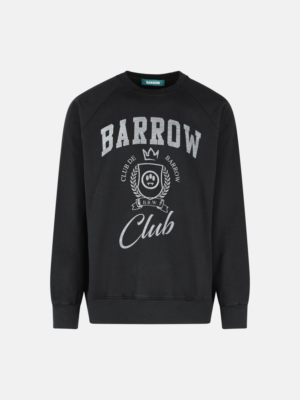 BARROW Black Cotton Sweatshirt