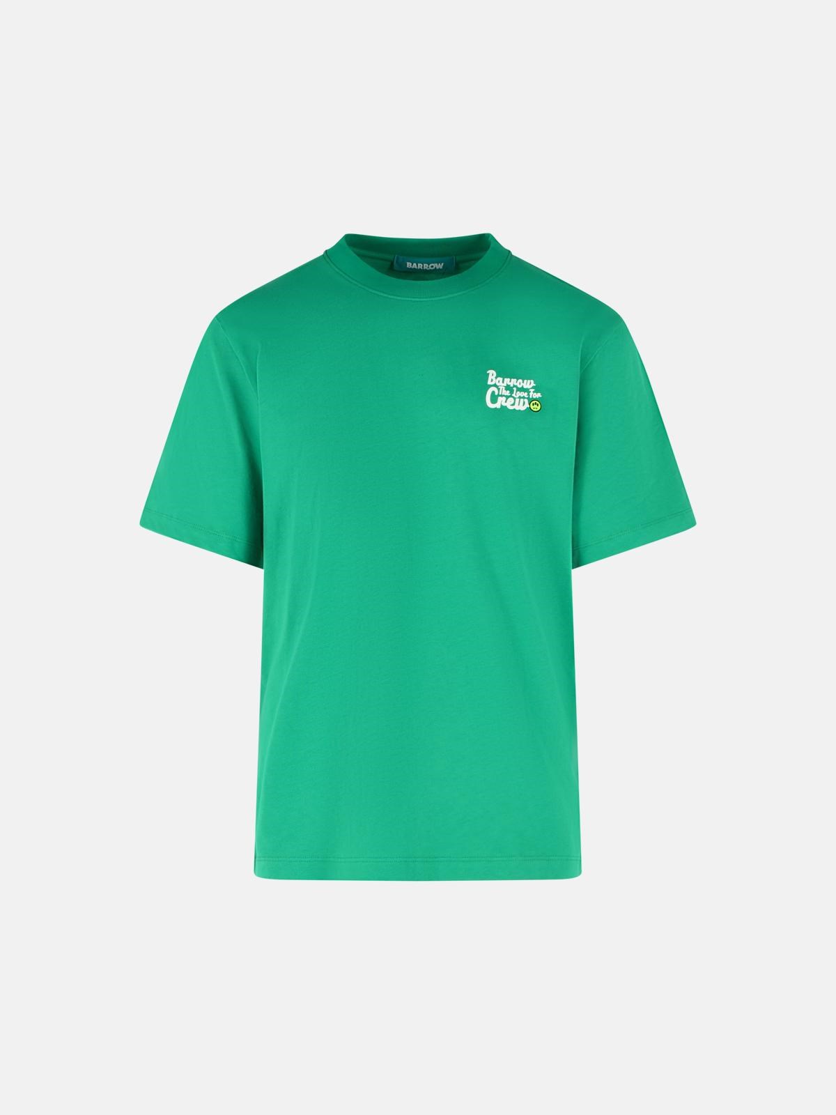 BARROW Green Cotton T-Shirt