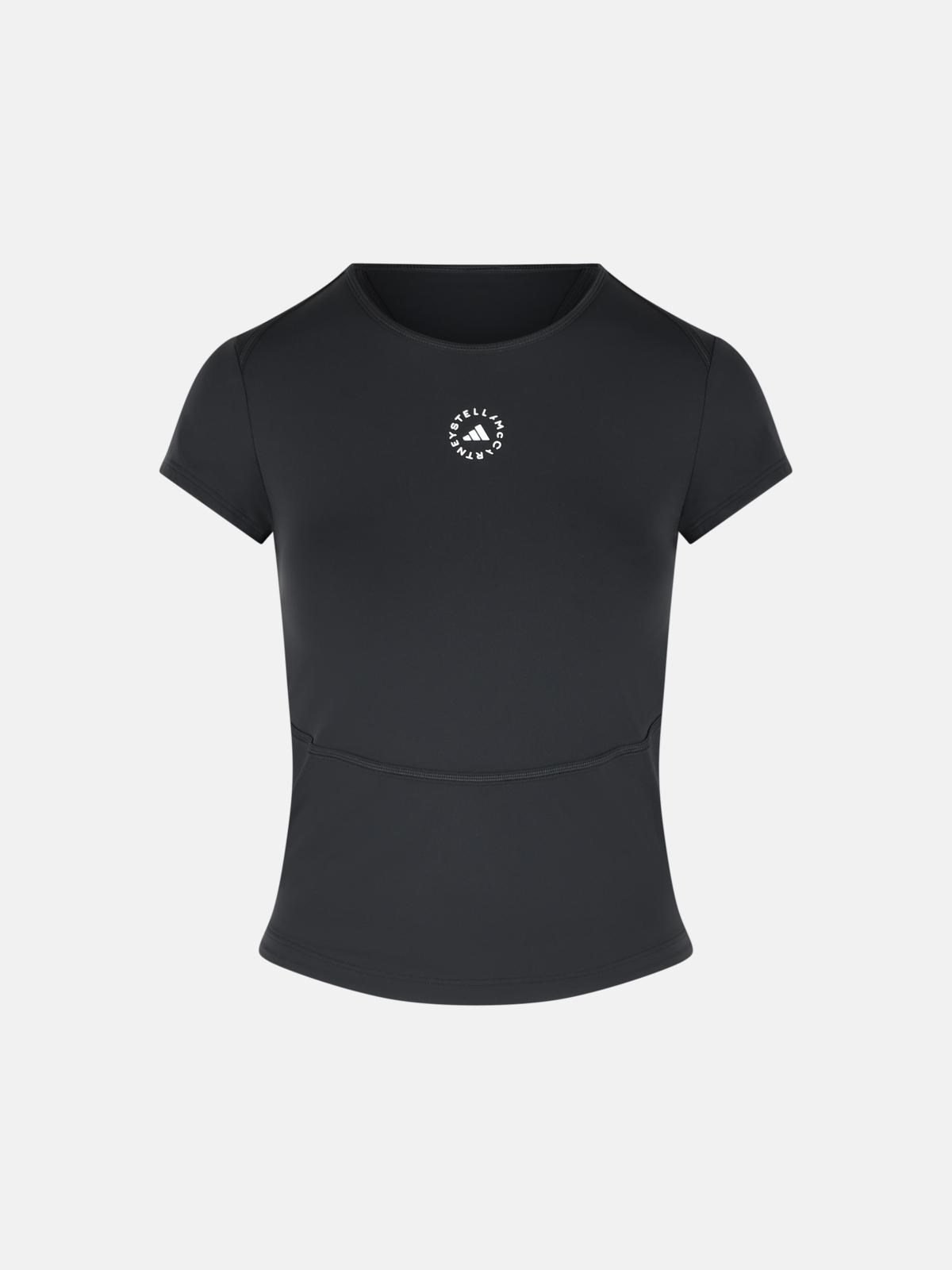 Stella McCartney ADIDAS BY STELLA MCCARTNEY 'Tpr' Black Polyamide Blend T-Shirt　ADIDAS BY STELLA MCCARTNEY 'Tpr' ブラック ポリアミド ブレンド T シャツ
