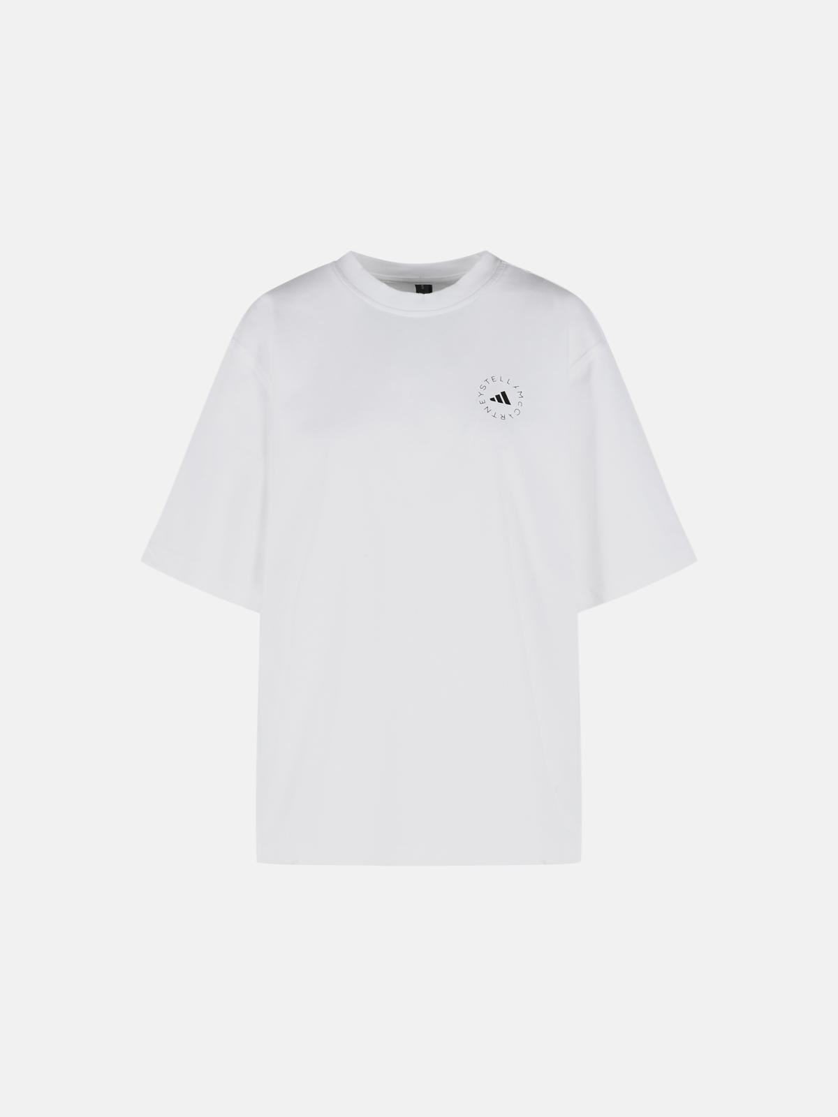 Stella McCartney ADIDAS BY STELLA MCCARTNEY White Cotton T-Shirt　ADIDAS BY STELLA MCCARTNEY ホワイト コットン T シャツ