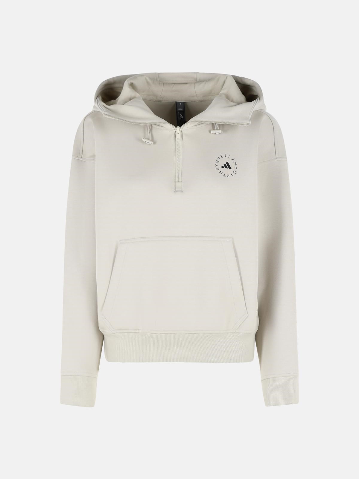 Stella McCartney ADIDAS BY STELLA MCCARTNEY Light Beige Cotton Blend Sweatshirt　ADIDAS BY STELLA MCCARTNEY ライトベージュ コットン ブレンド スウェットシャツ