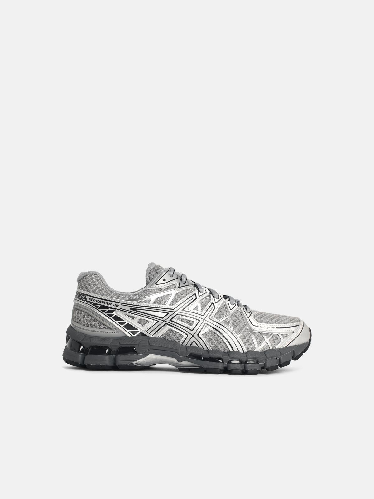 Asics 'gel-kayano 20' Sneakers In A Gravel And Pure Silver Technical Fabric Blend In Gray
