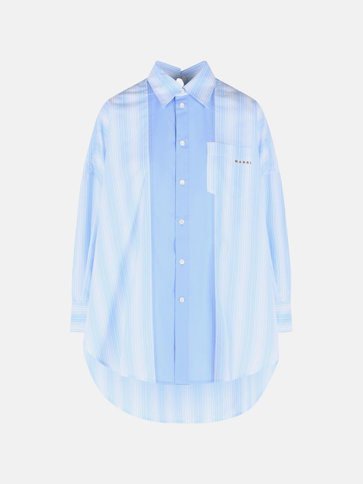 MARNI Light Blue Cotton Poplin Shirt　MARNI ライトブルー コットン ポプリン シャツ MARNI