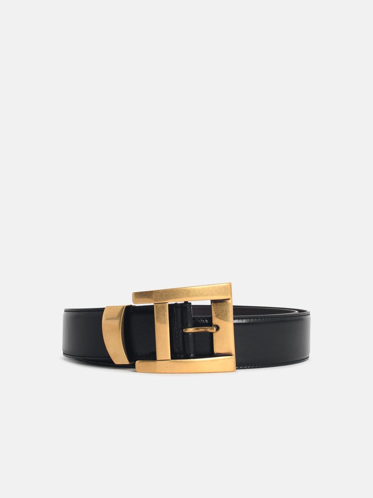 VERSACE VERSACE Black Leather Belt　VERSACE ブラック レザー ベルト